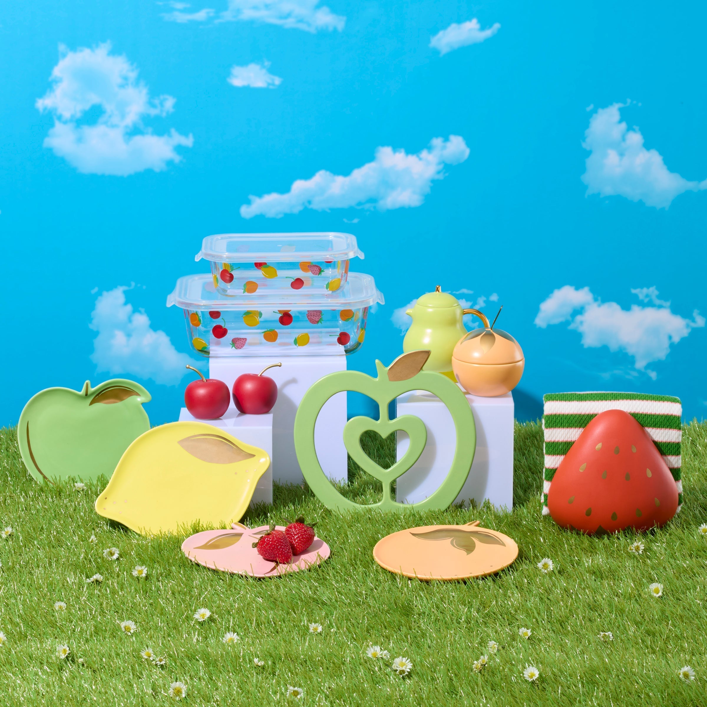 Tutti Fruity Pear & Orange Sugar & Creamer Set - Image 3