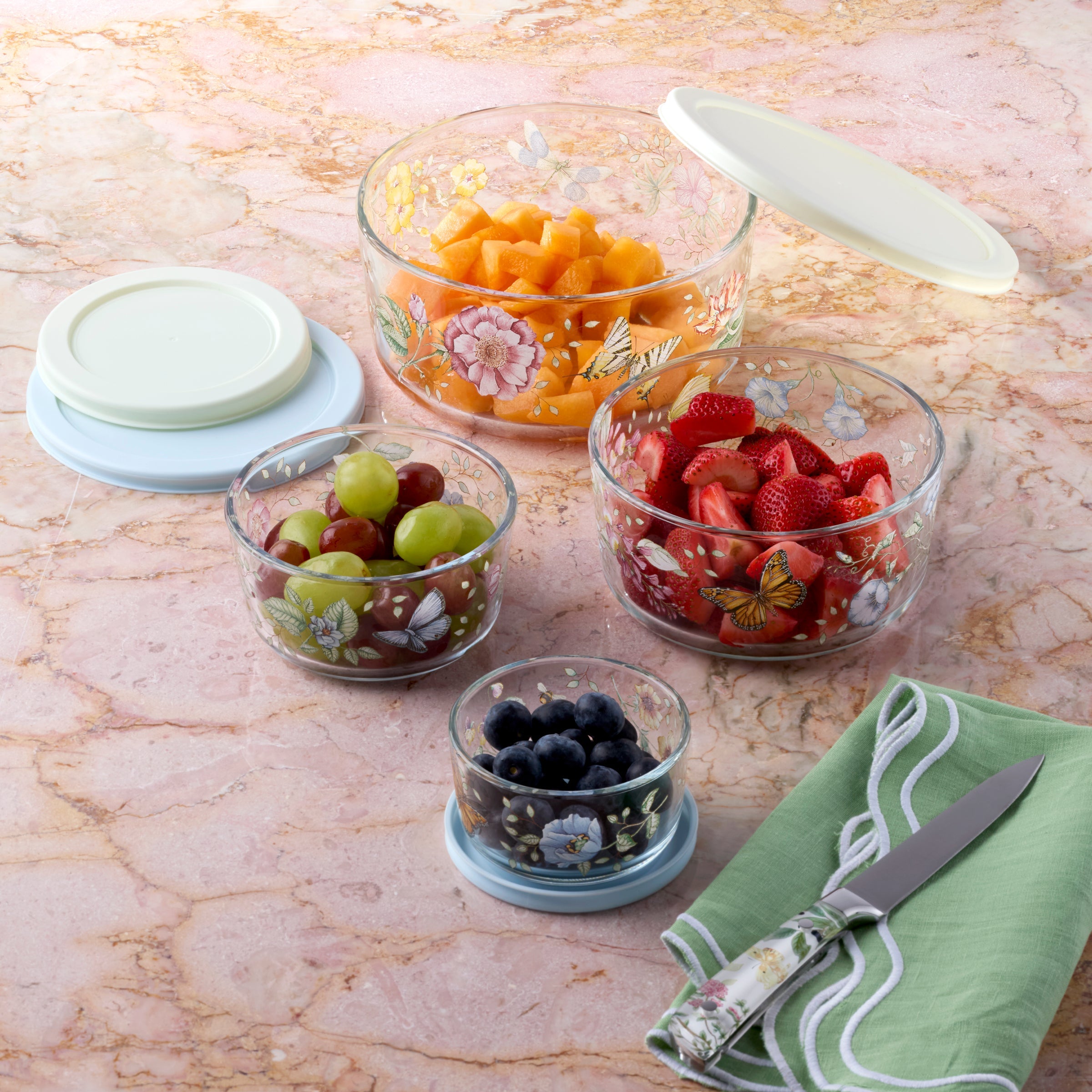 Butterfly Meadow Glass Containers - Set Of 4 - Image 3