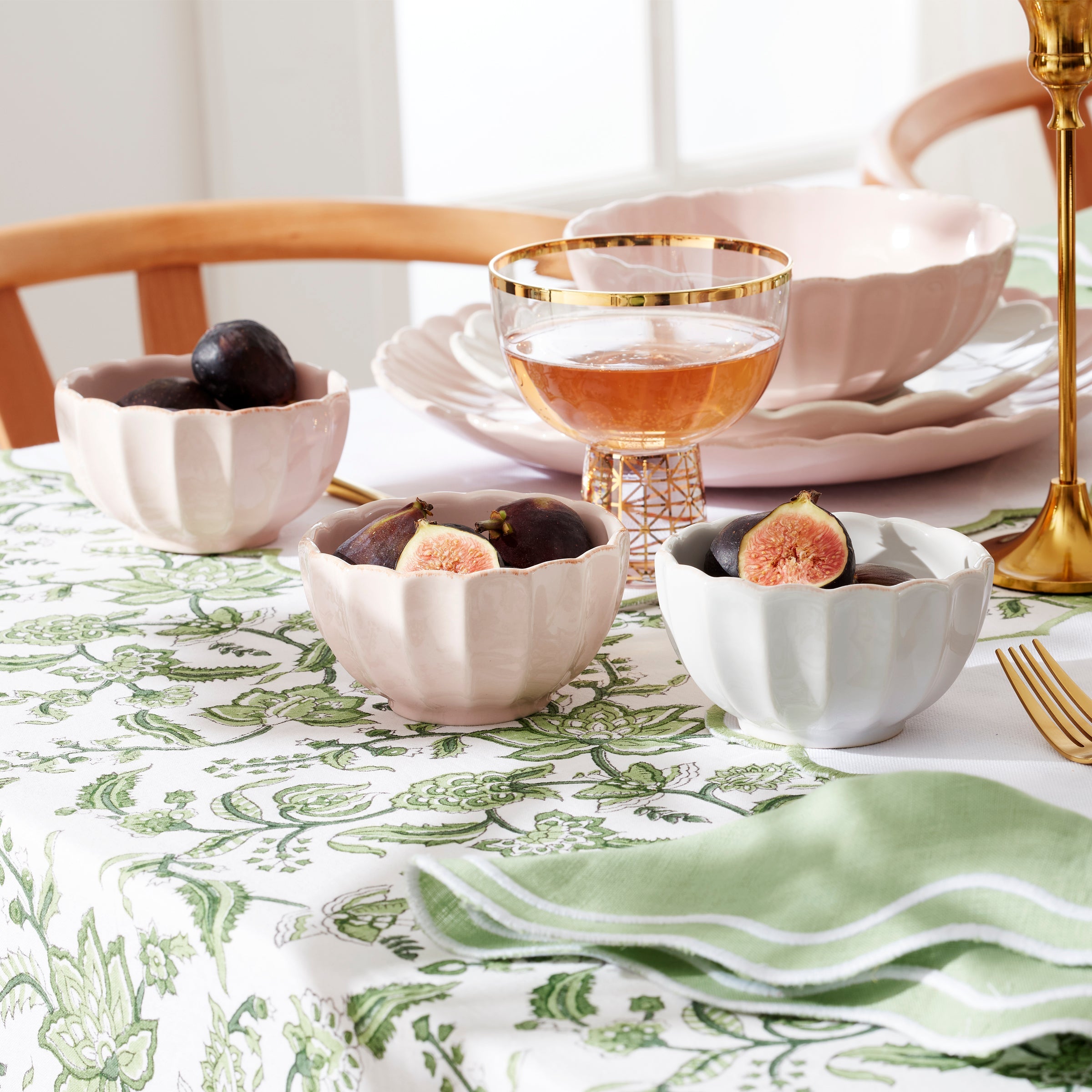 French Perle Scallop Mini Bowls - Set of 3 - Image 3