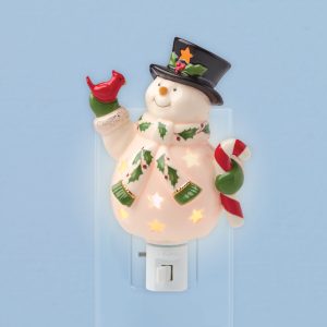 Happy Holly Days Snowman Night Light