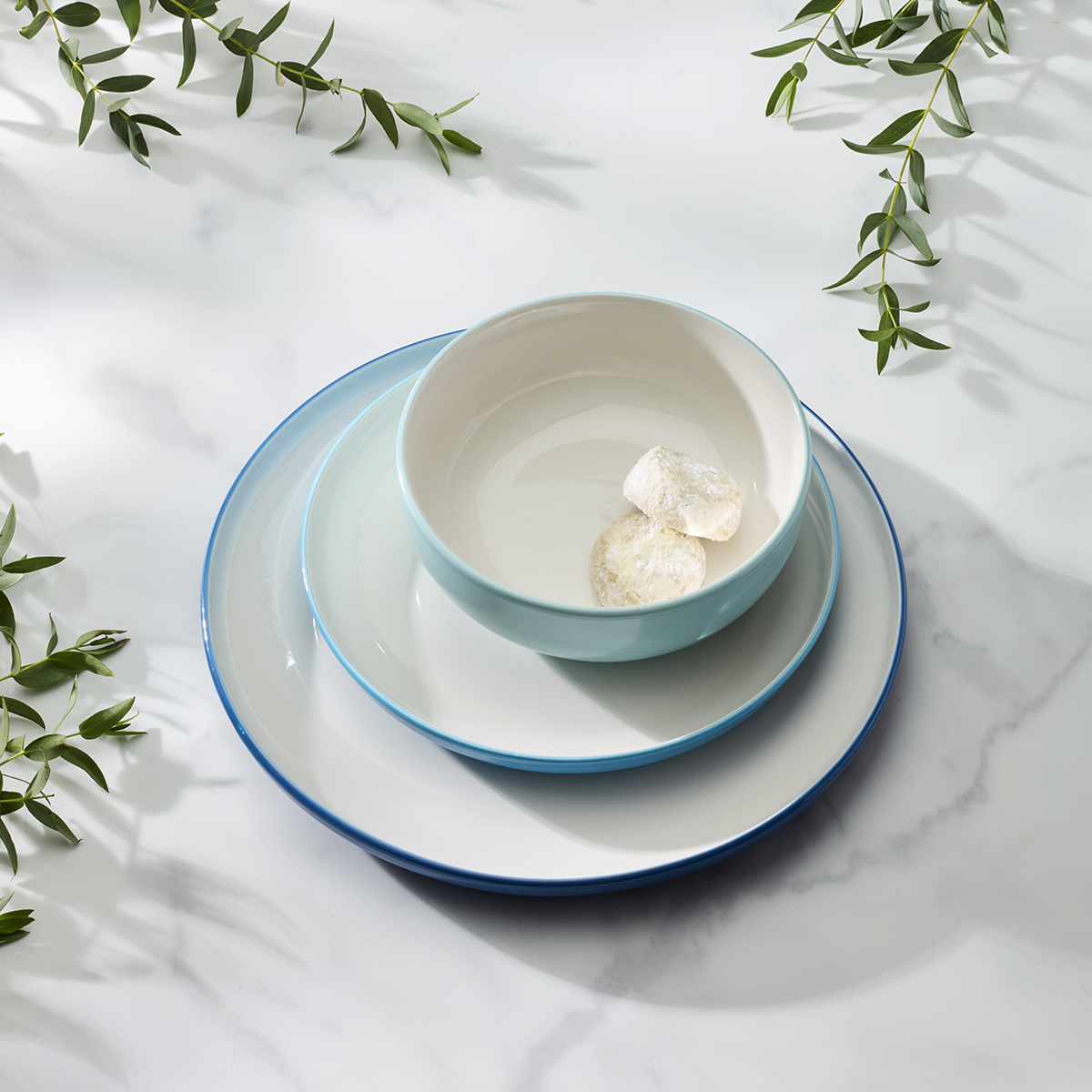 24 Seven Colors Turquoise 12-Piece Dinnerware Set - Image 14