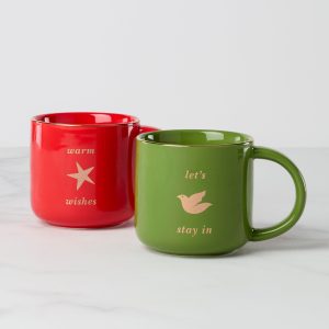 Be Jolly Warm Wishes Mugs - Set of 2