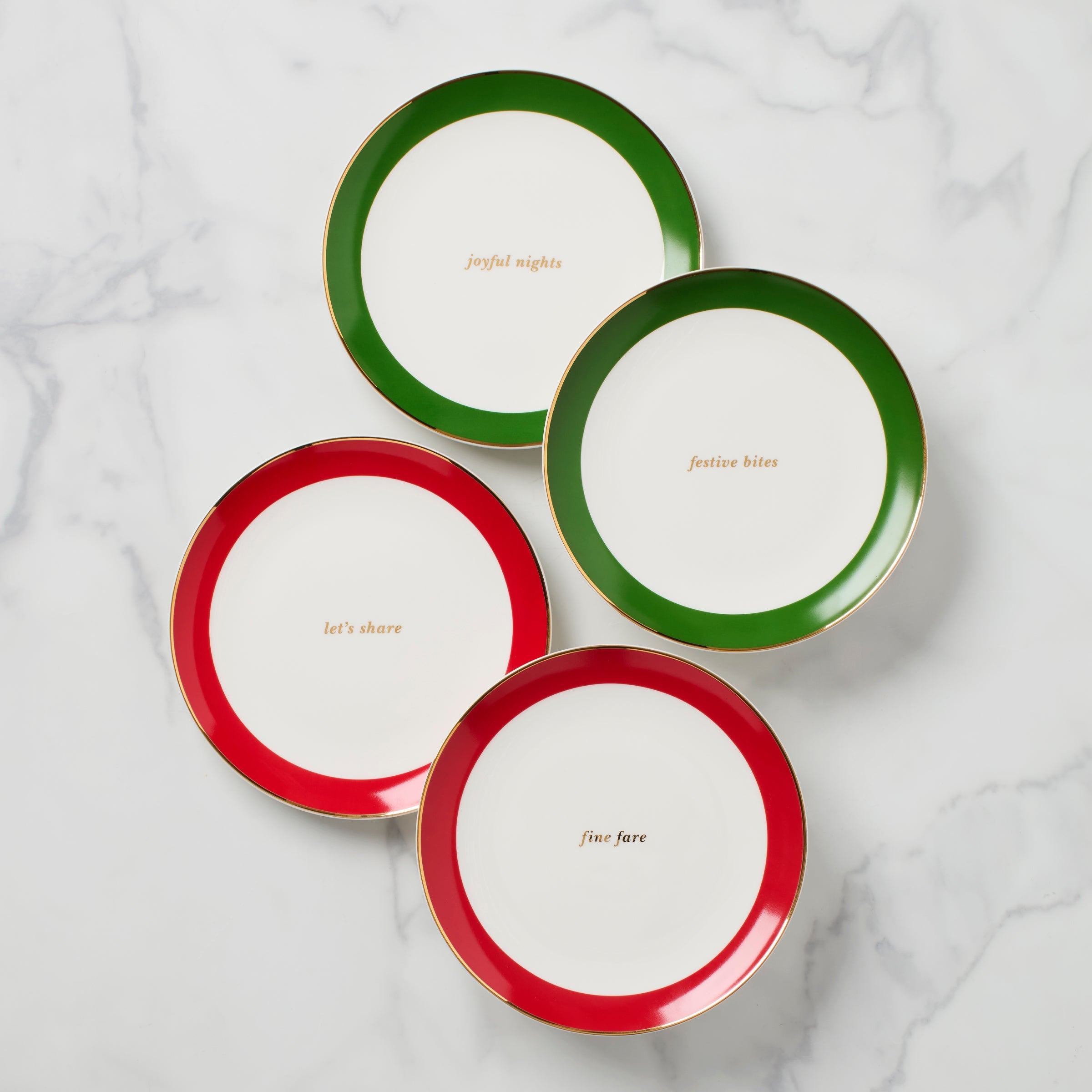 Evergreen Rim Accent Plates - Set of 4