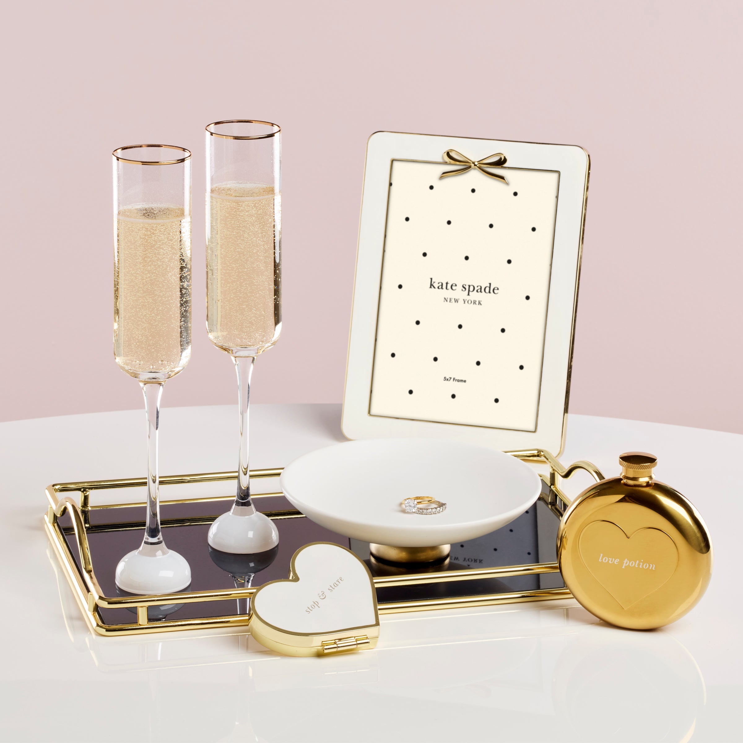 Make It Pop Navy Glass Vanity Tray - Image 3