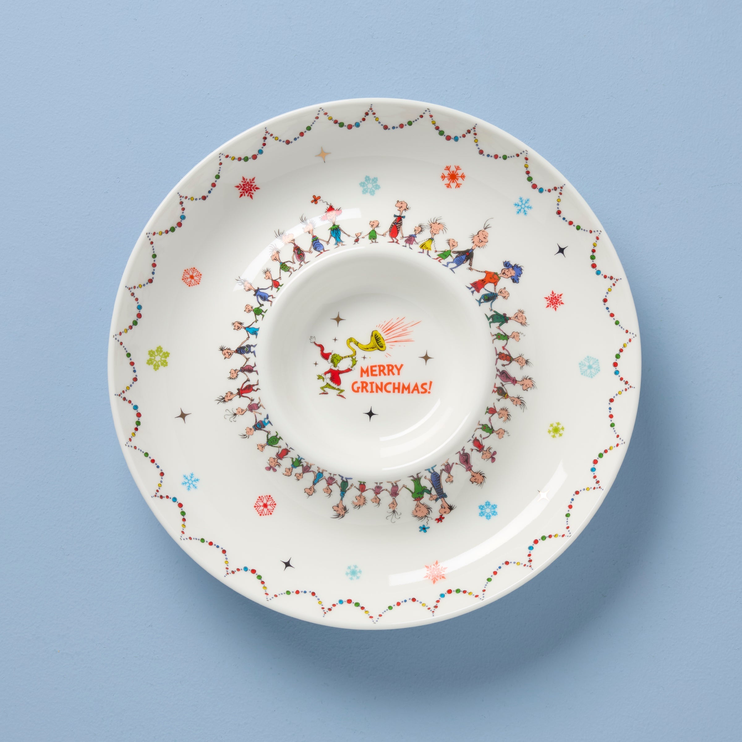 Merry Grinchmas Chip & Dip Bowl