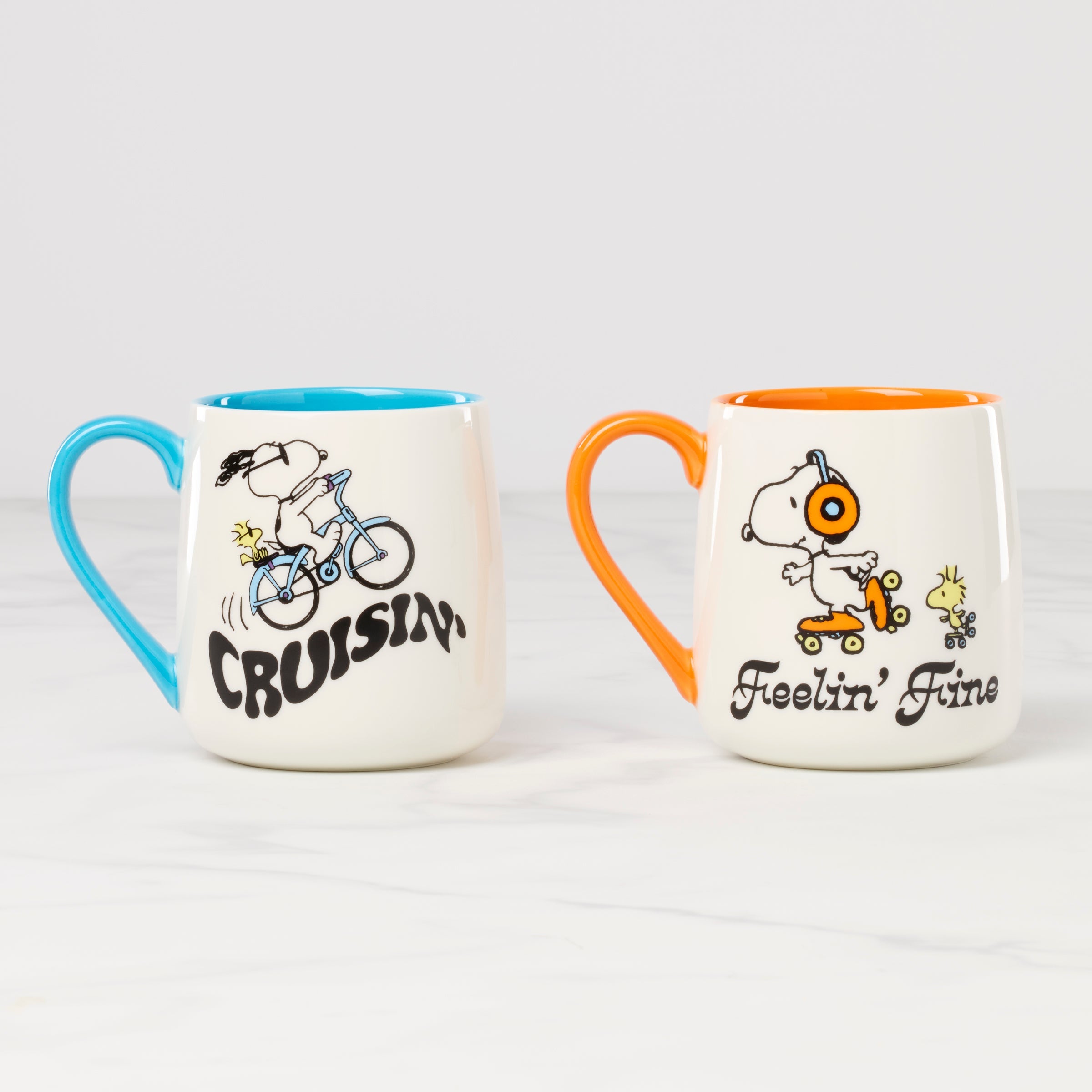 Peanuts Mugs - Set of 2 - Cruisin'-Feelin' Fine - Image 2