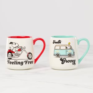 Peanuts Mugs - Set of 2 - Groovy-Feeling Free