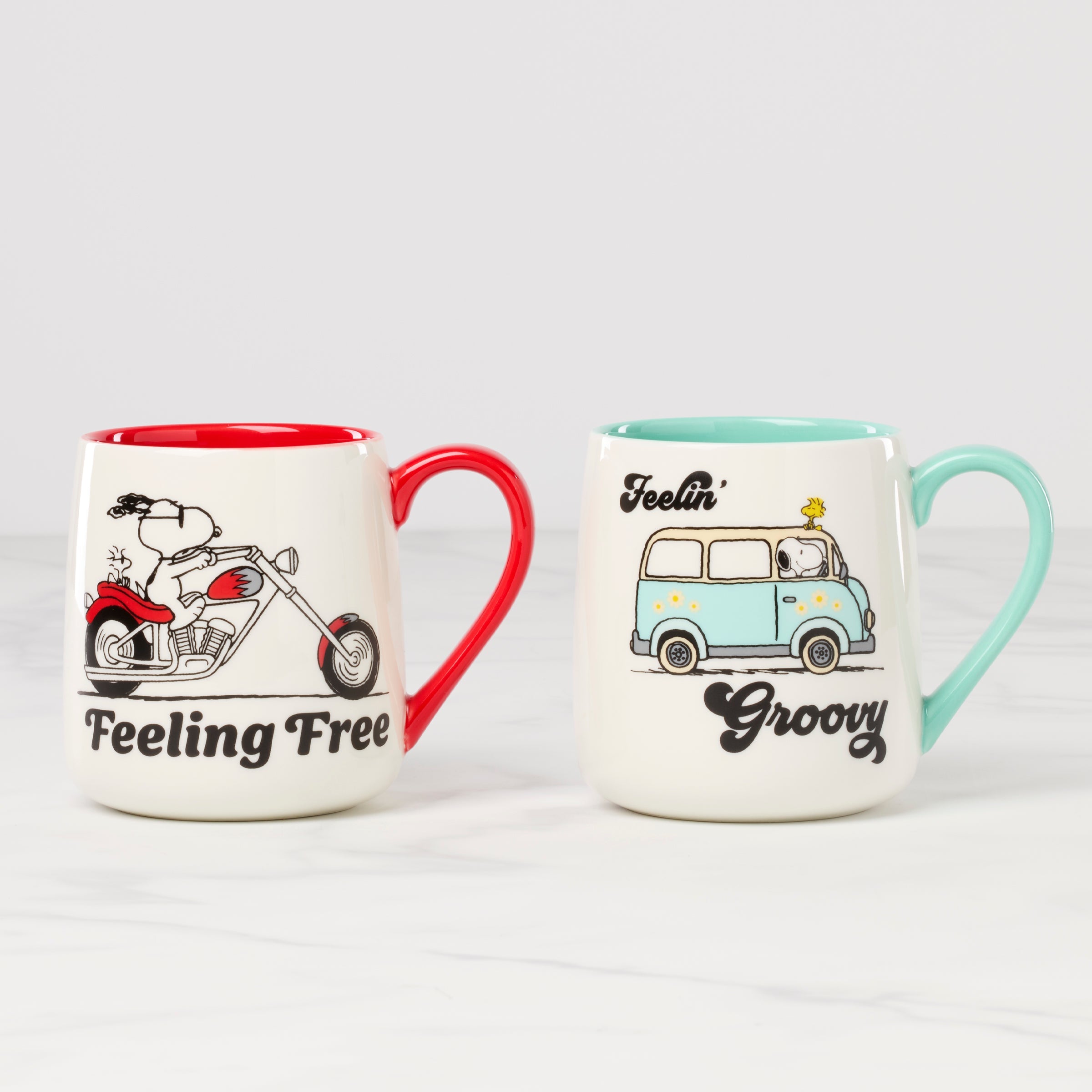 Peanuts Mugs - Set of 2 - Groovy-Feeling Free