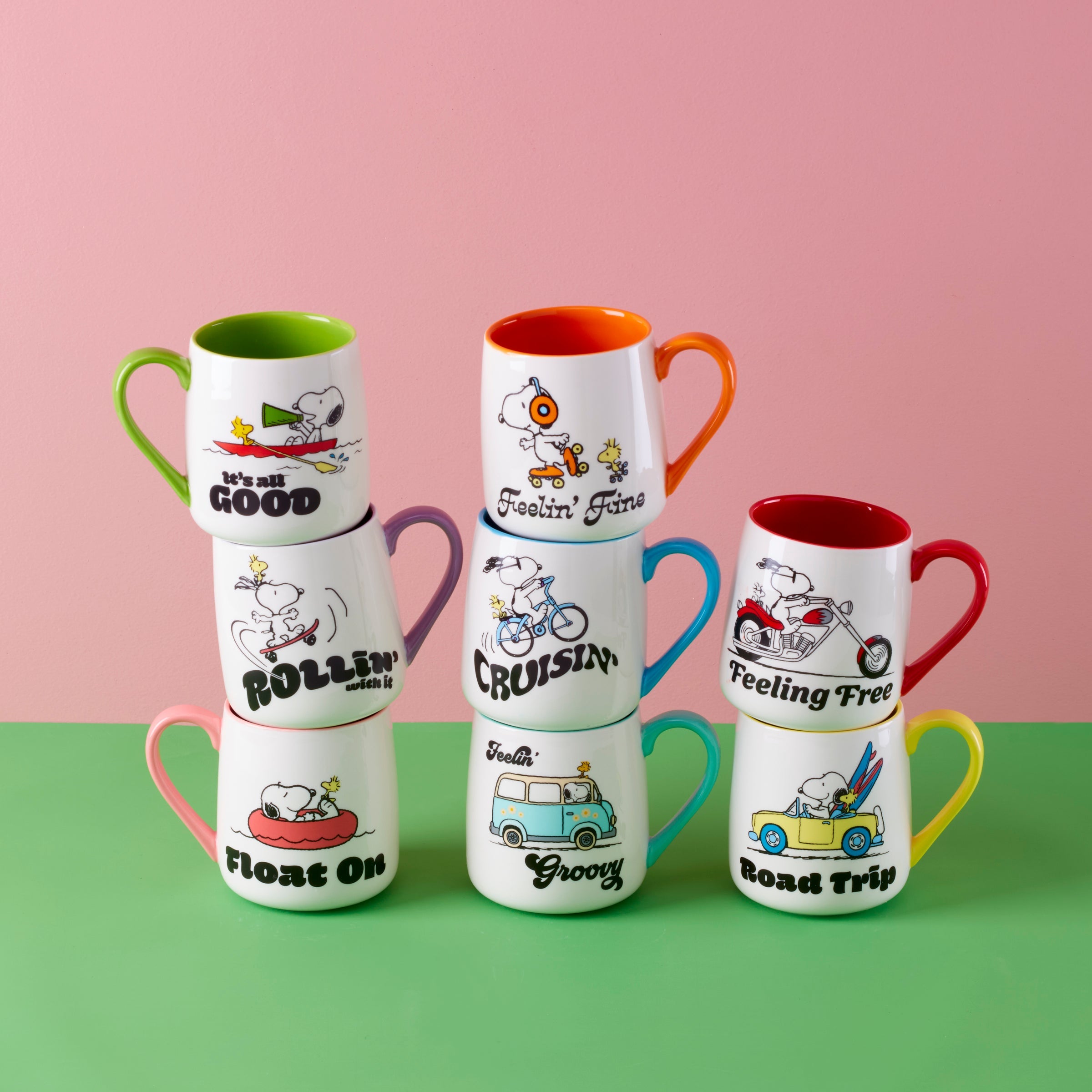 Peanuts Mugs - Set of 2 - Cruisin'-Feelin' Fine - Image 5