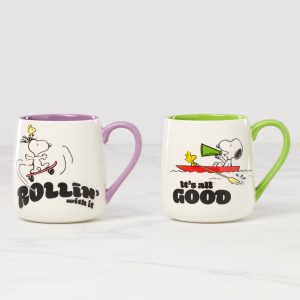 Peanuts Mugs - Set of 2 - Rollin'-All Good