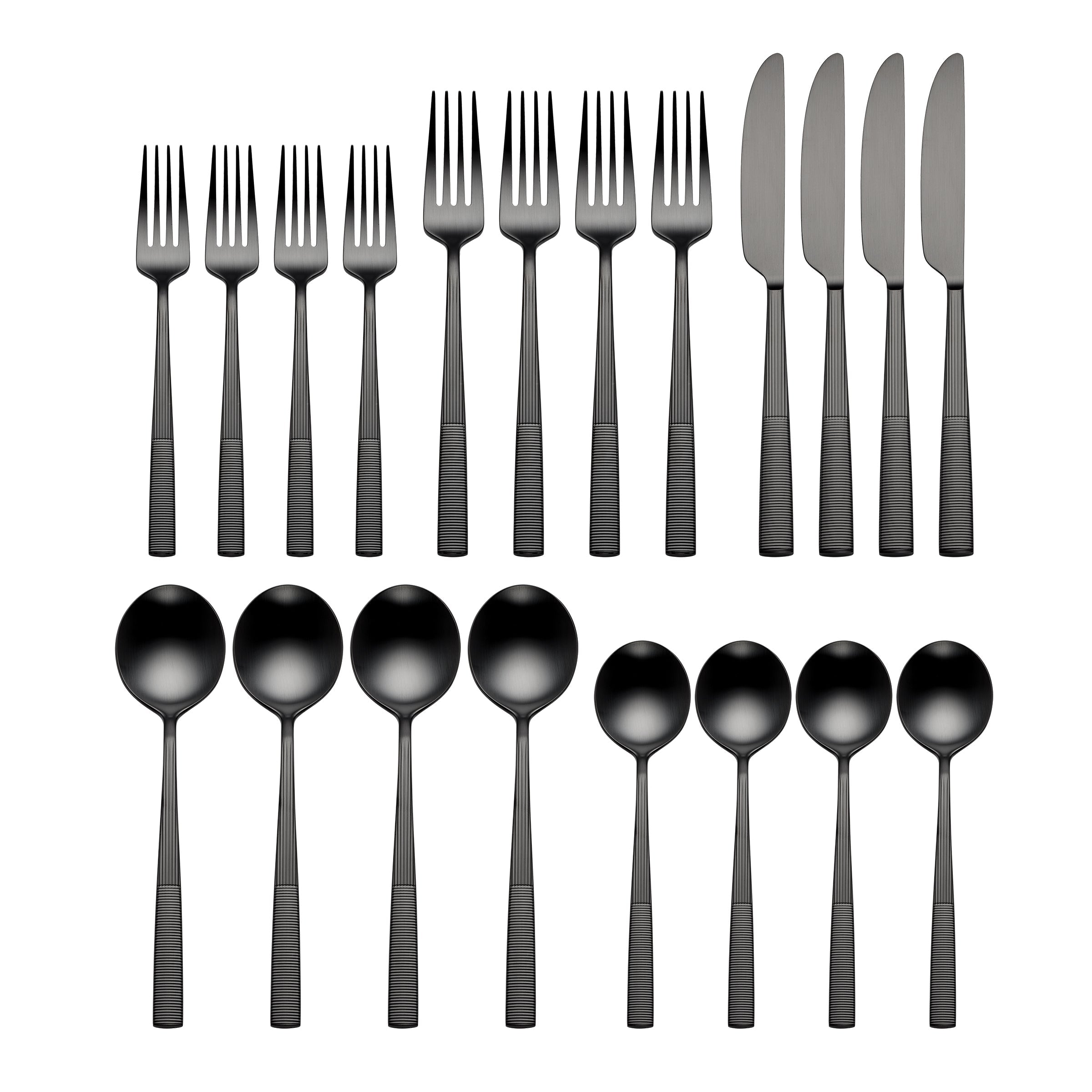 Modulus Black Satin 20 Piece Flatware Set - Image 2