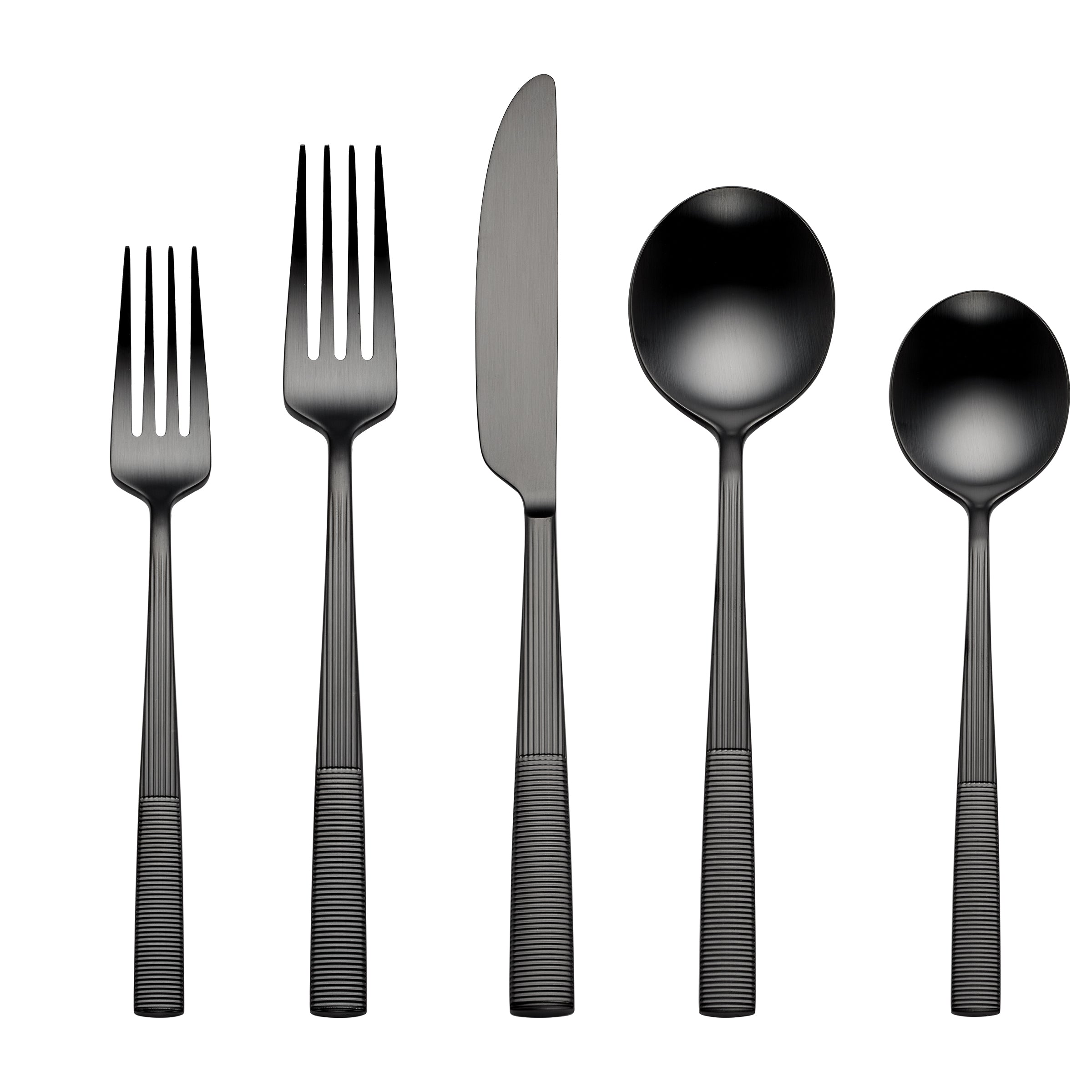 Modulus Black Satin 20 Piece Flatware Set - Image 3
