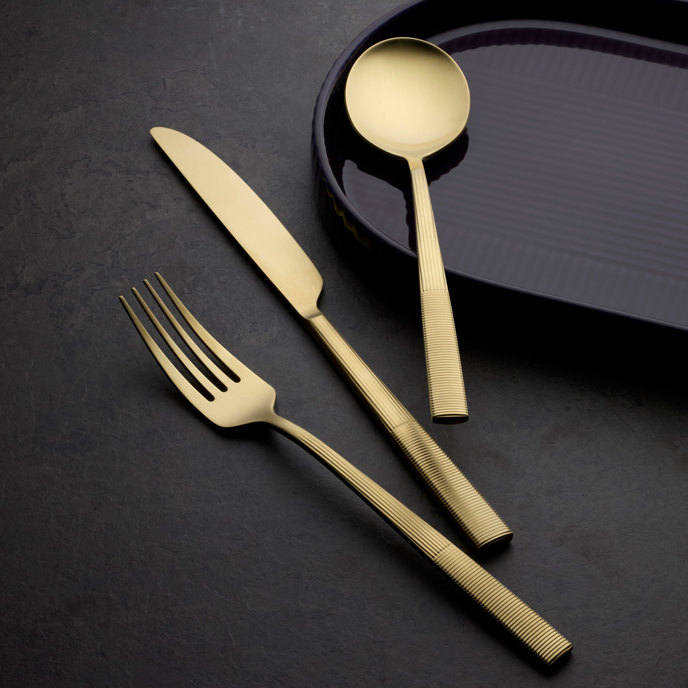 Modulus Champagne Satin 20 Piece Flatware Set - Image 4