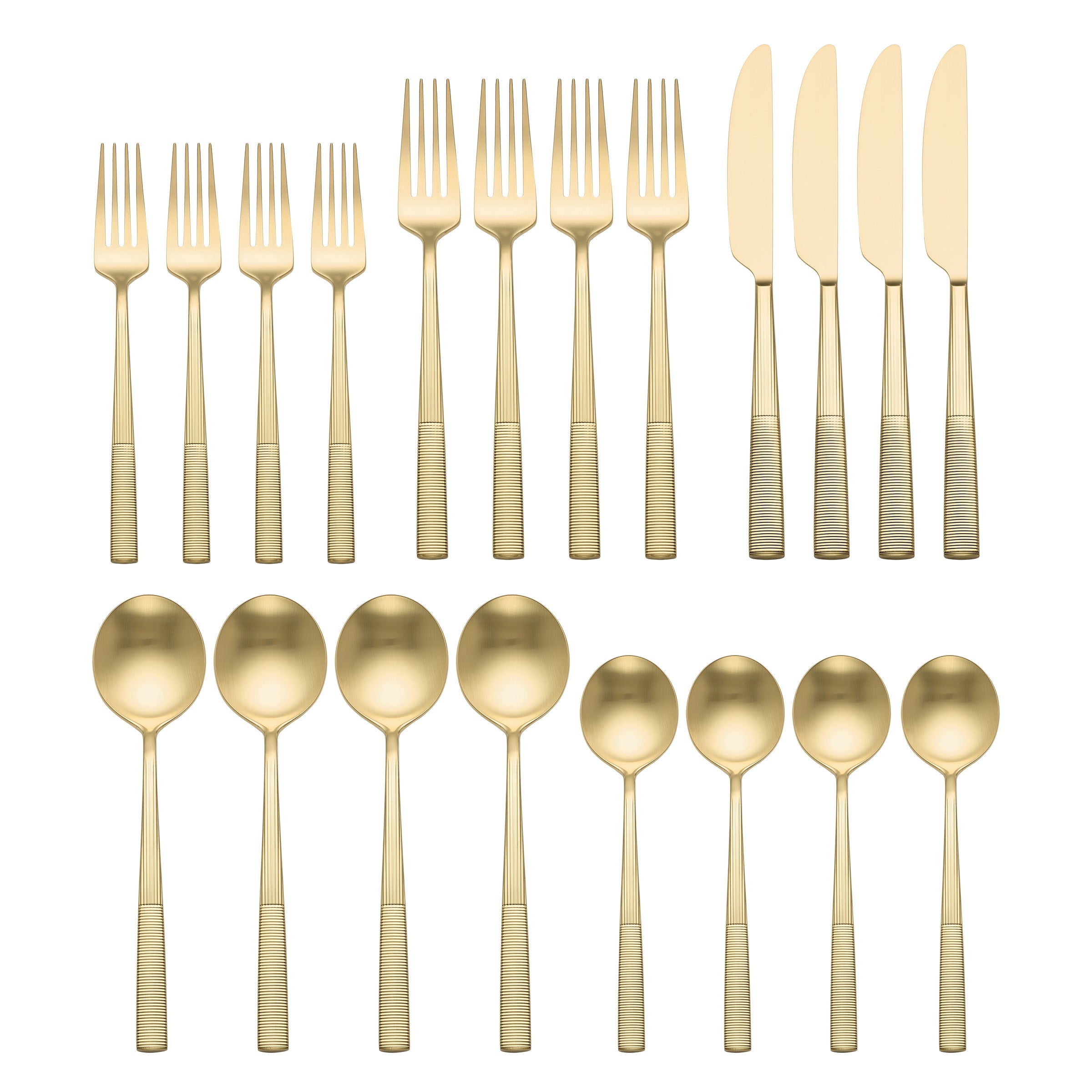 Modulus Champagne Satin 20 Piece Flatware Set - Image 2