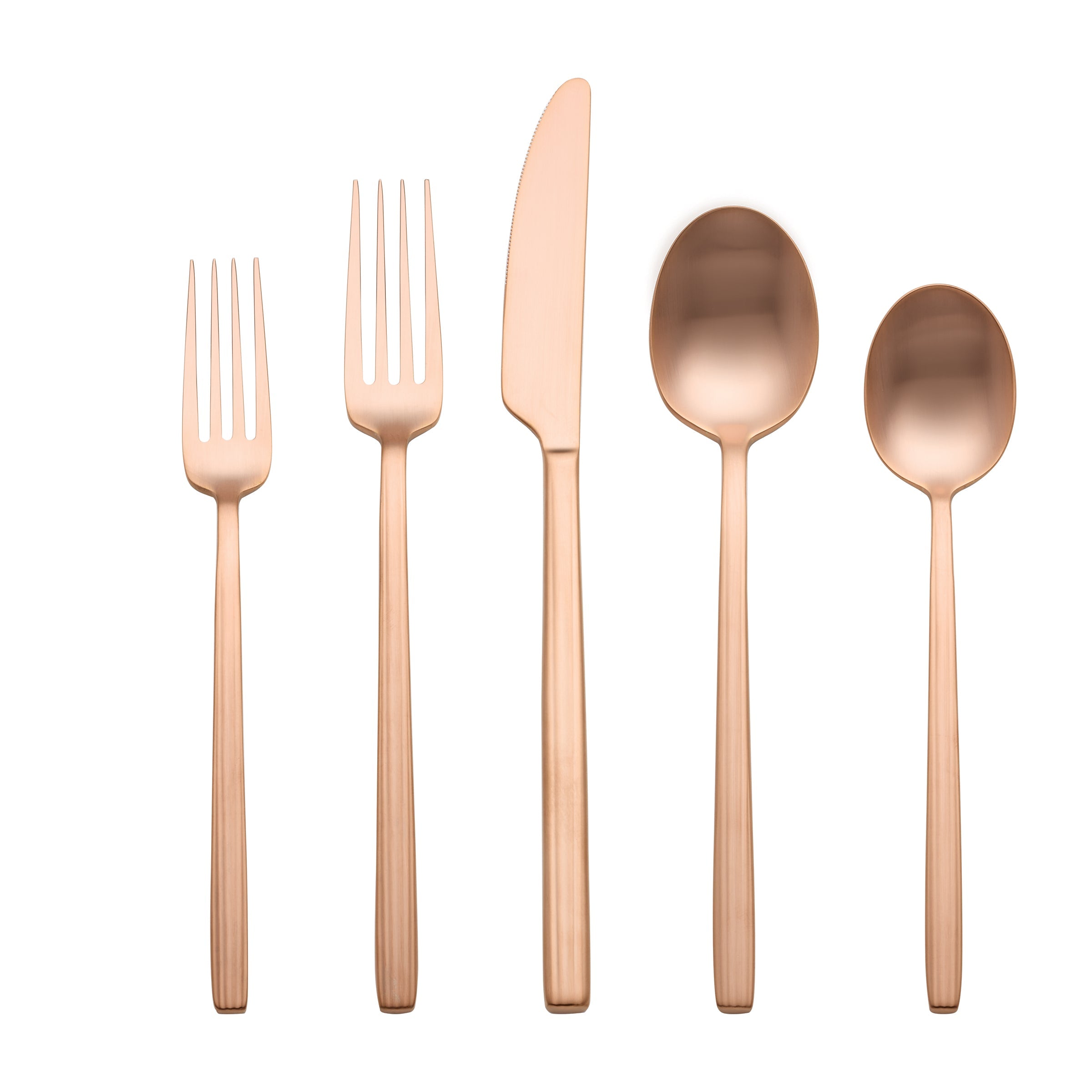 Dean Rose Gold Satin 20 Piece Flatware Set - Image 3