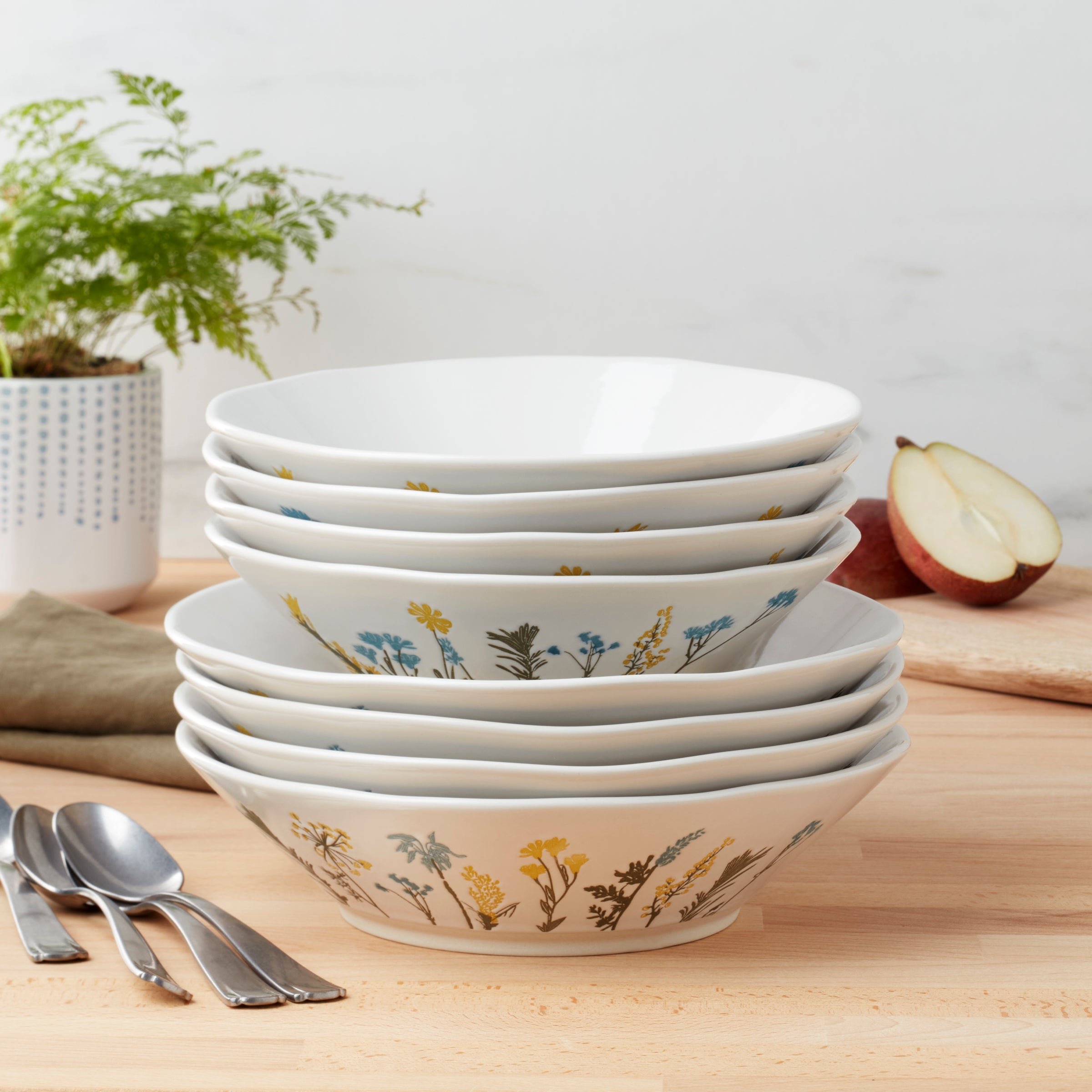 Wildflowers Pasta Bowls - Set of 4 - Image 2