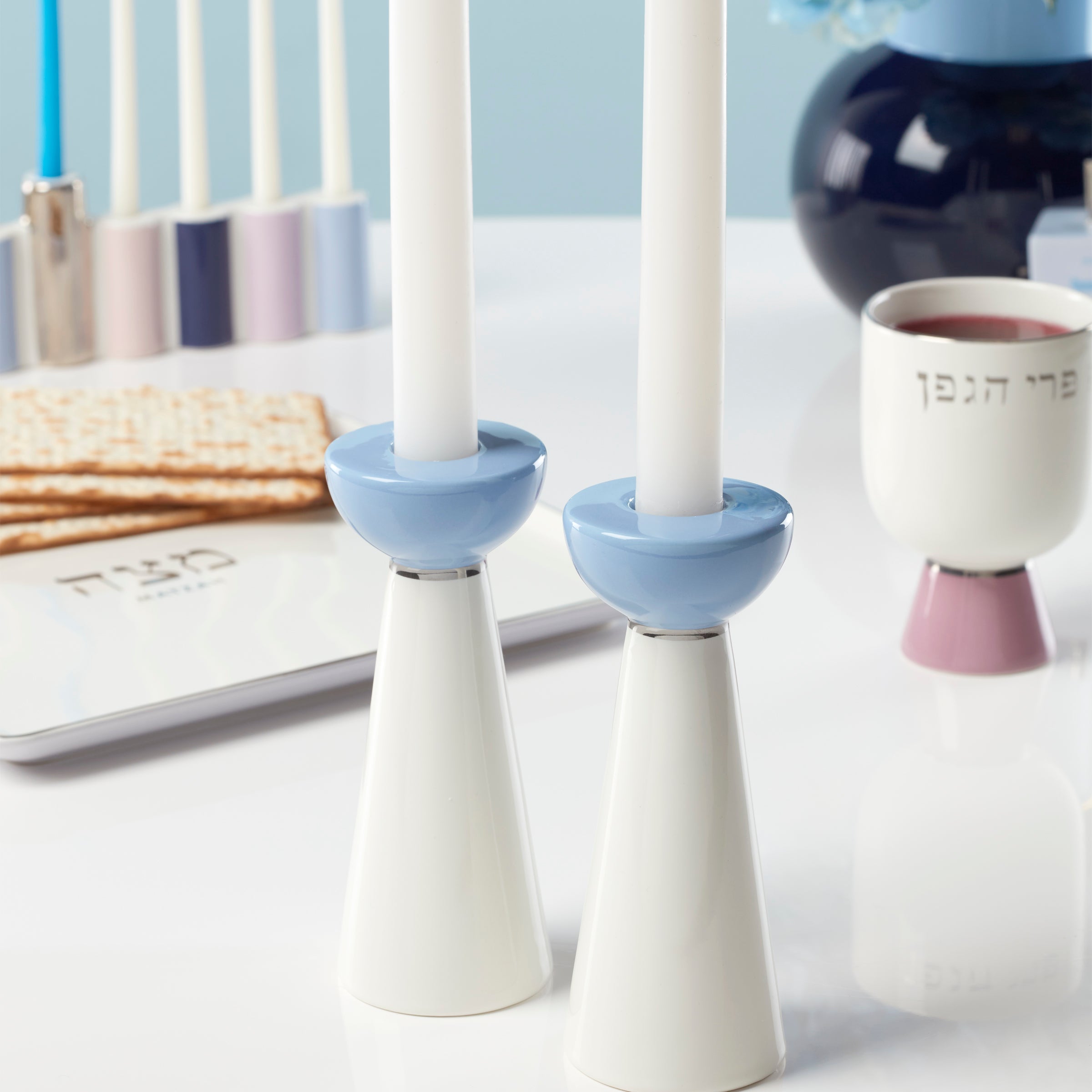 Oak Street Candlestick Holders - Set of 2 - Image 2