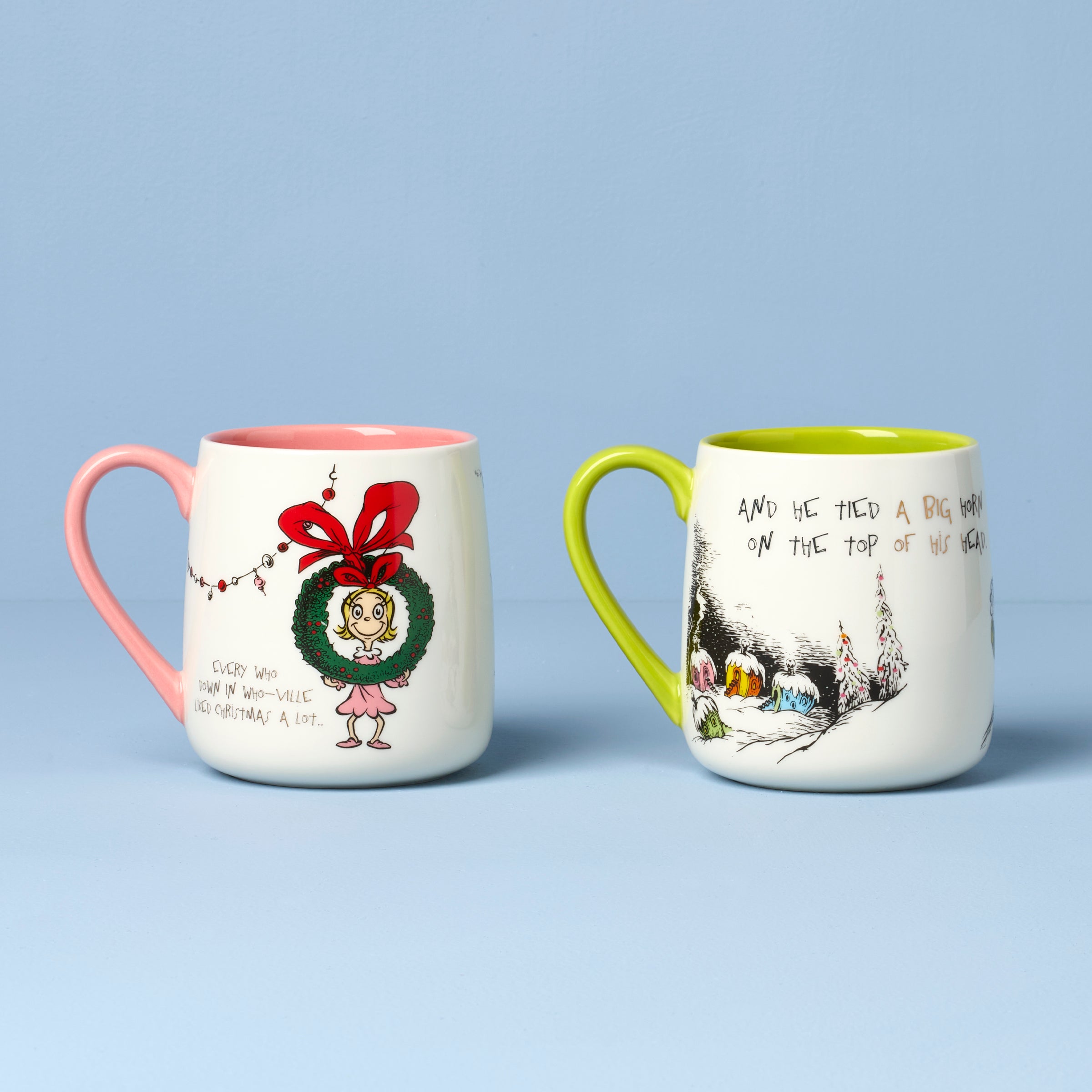 Who-Ville Cindy-Max Mugs - Set of 2