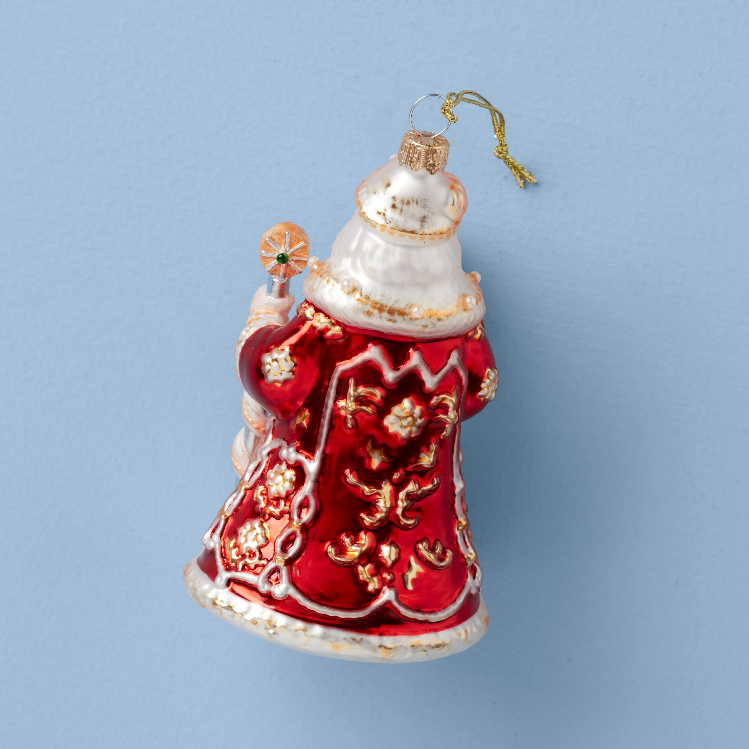2025 Retro Blown Glass Santa Ornament - Image 2