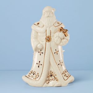 Florentine & Pearl Lit Santa Figurine
