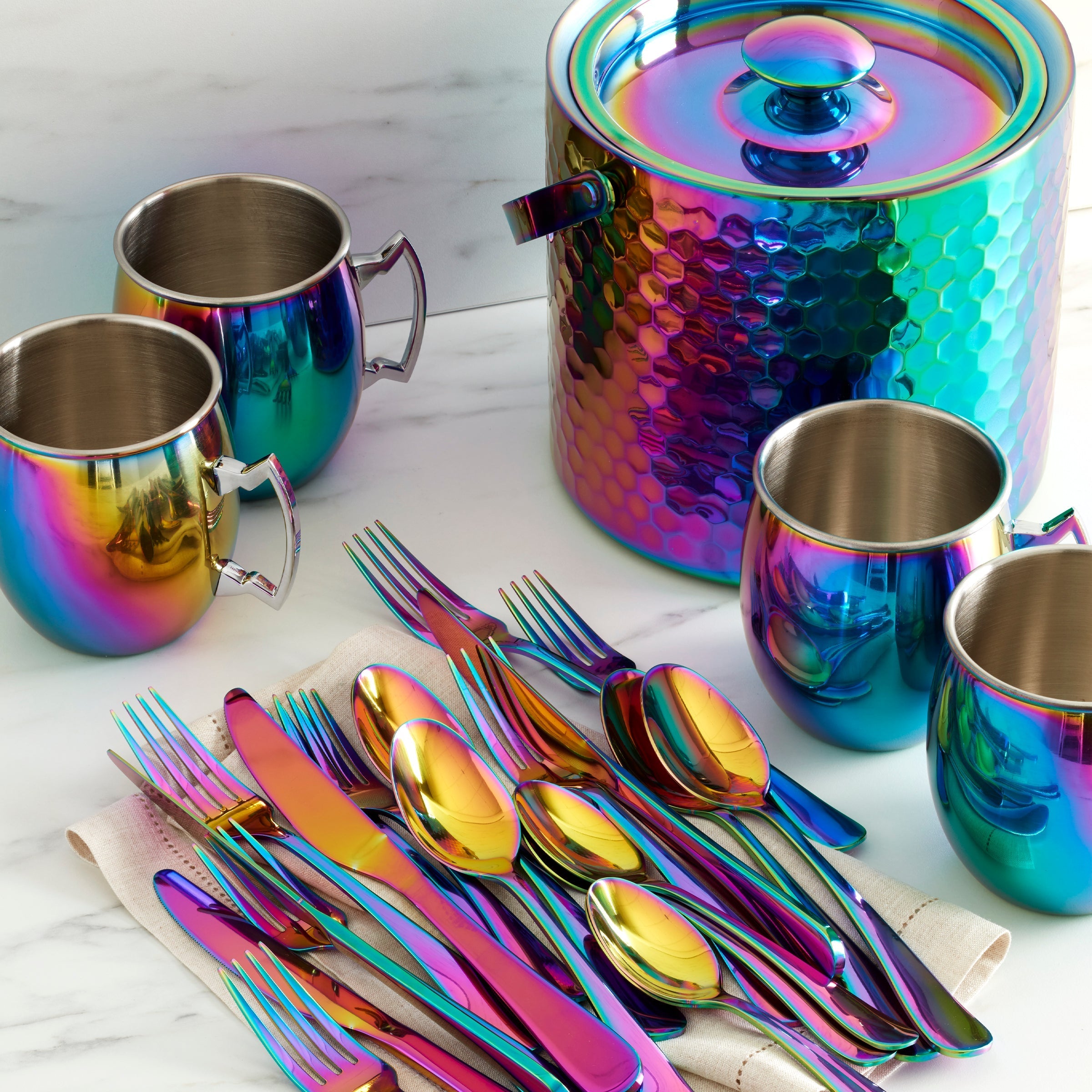 Rainbow Moscow Mule Mugs - Set Of 4 - Image 5