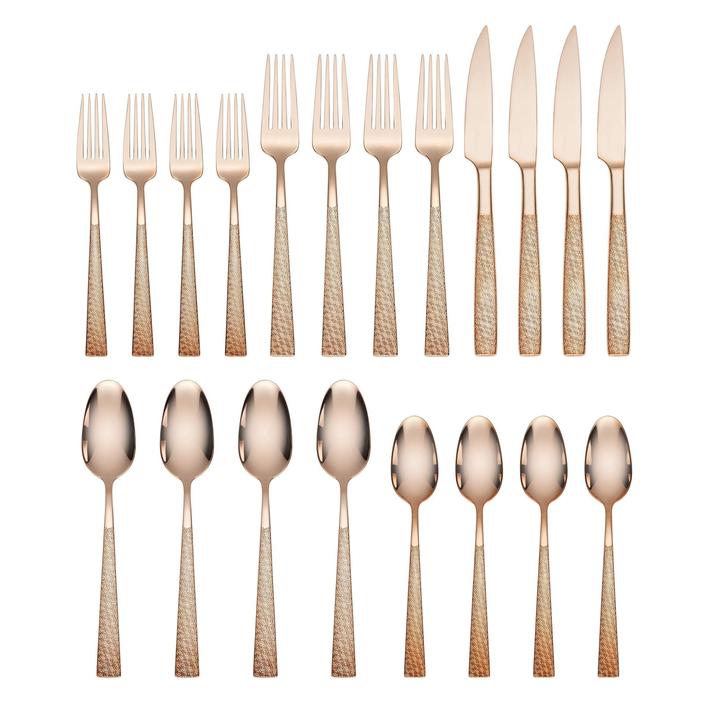 Rose In Full Rose Gold 20 Piece Flatware Set - Image 3