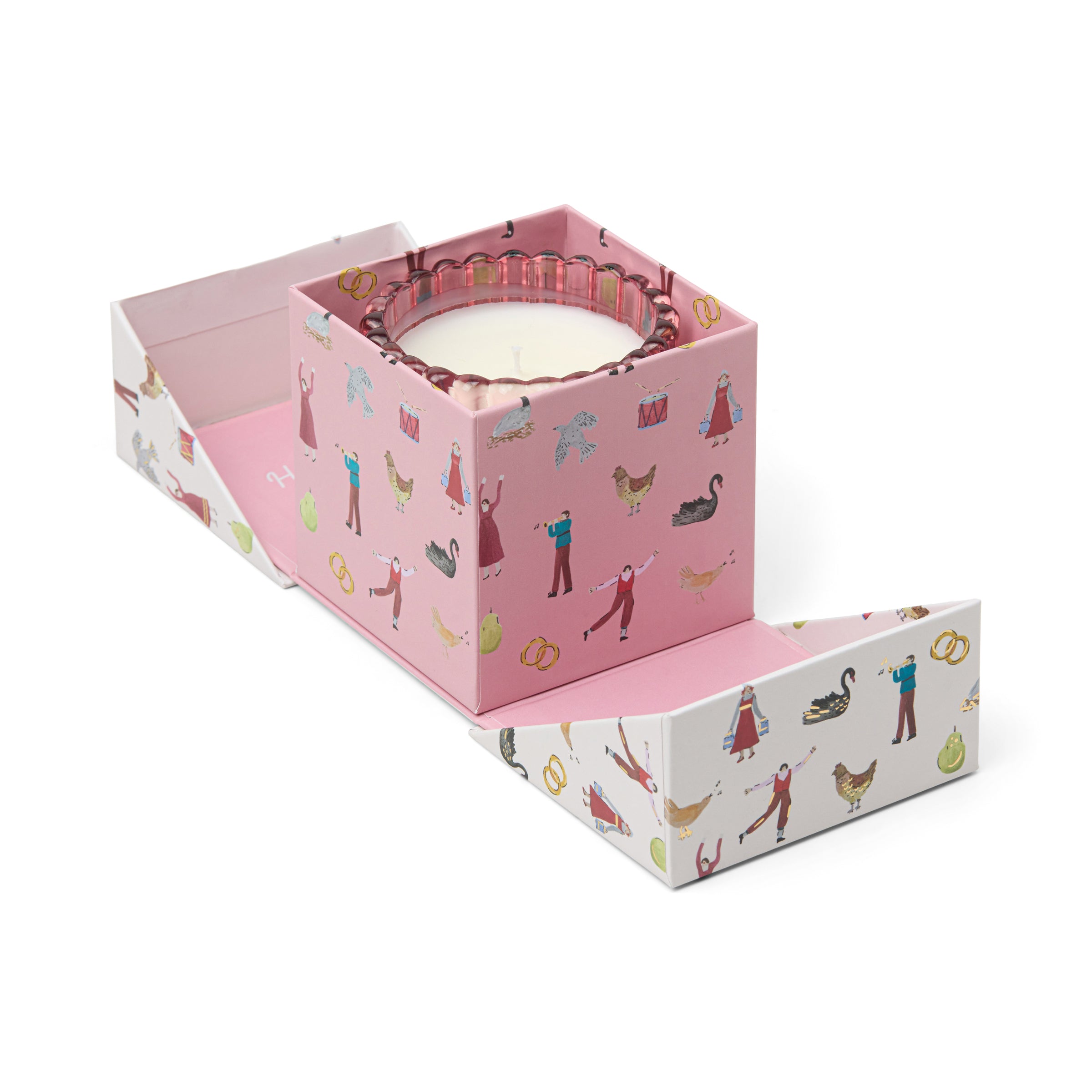 Pink Peppermint 4.5-oz Soy Wax Holiday Candle. Gift Boxed - Image 2