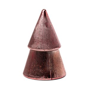 Pink Mercury Glass 7-oz Soy Wax Tree Candle. Pink Peppermint