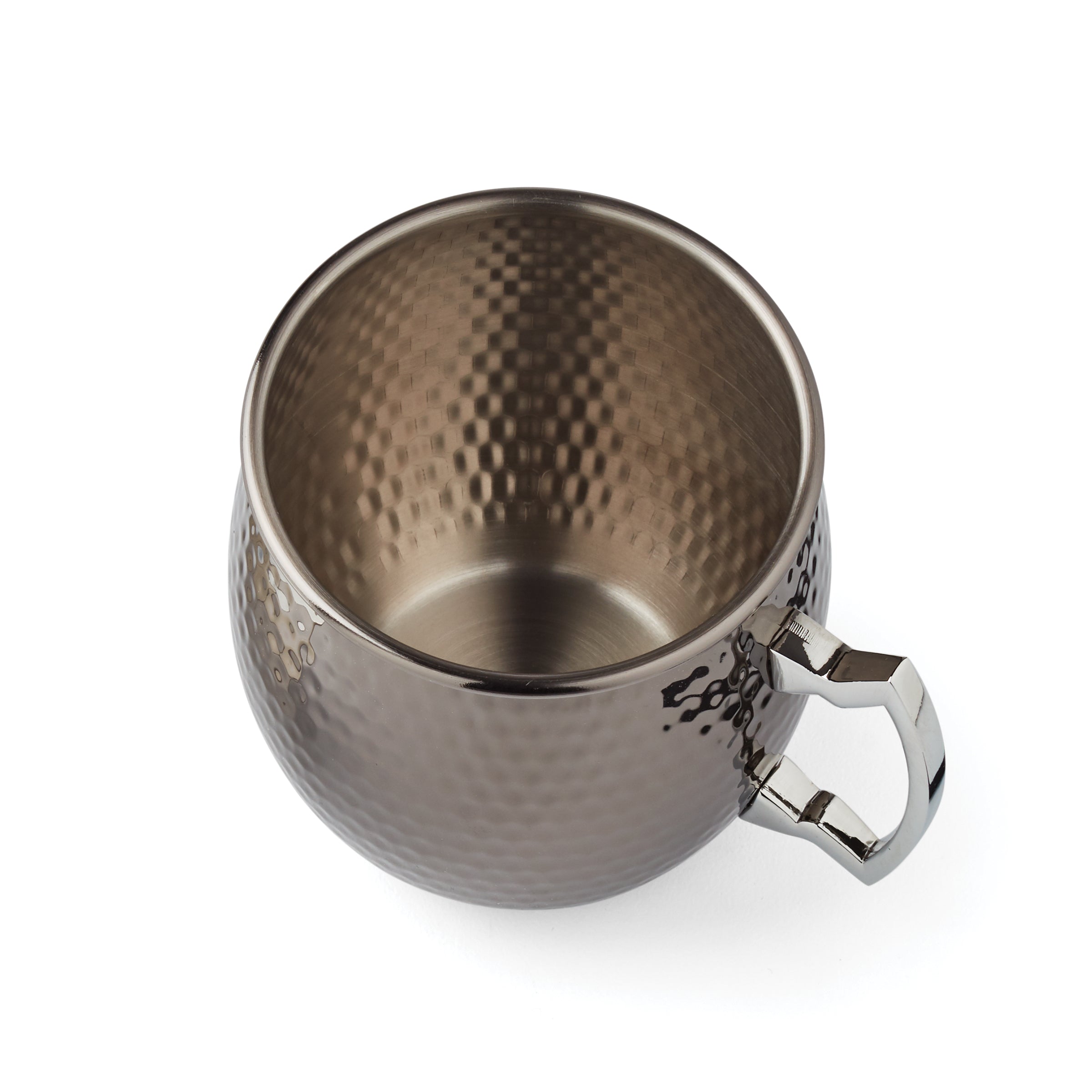 Hammered Black Moscow Mule Mugs - Set Of 2 - Image 2