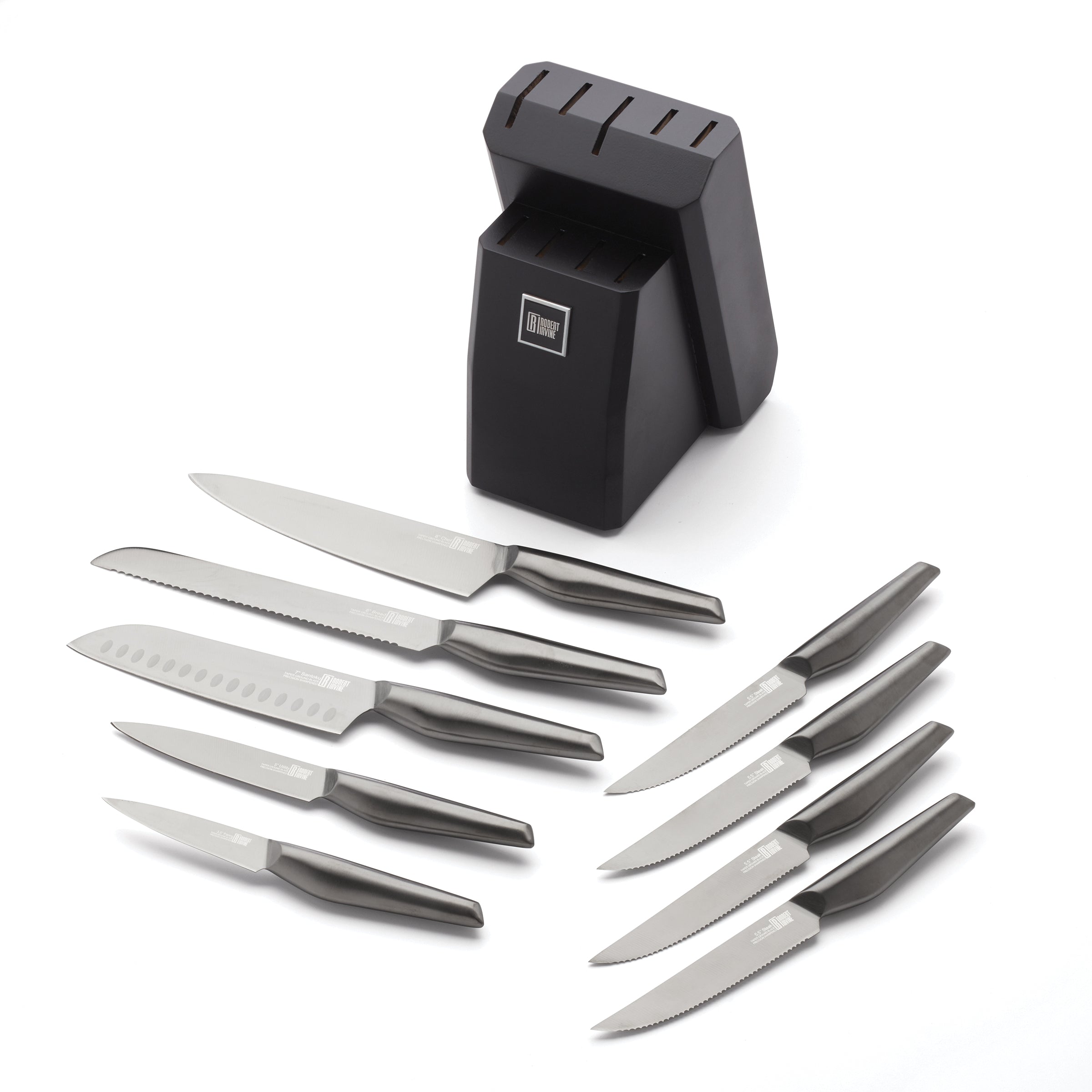 Robert Irvine 10 Piece Black Cutlery Block - Image 2