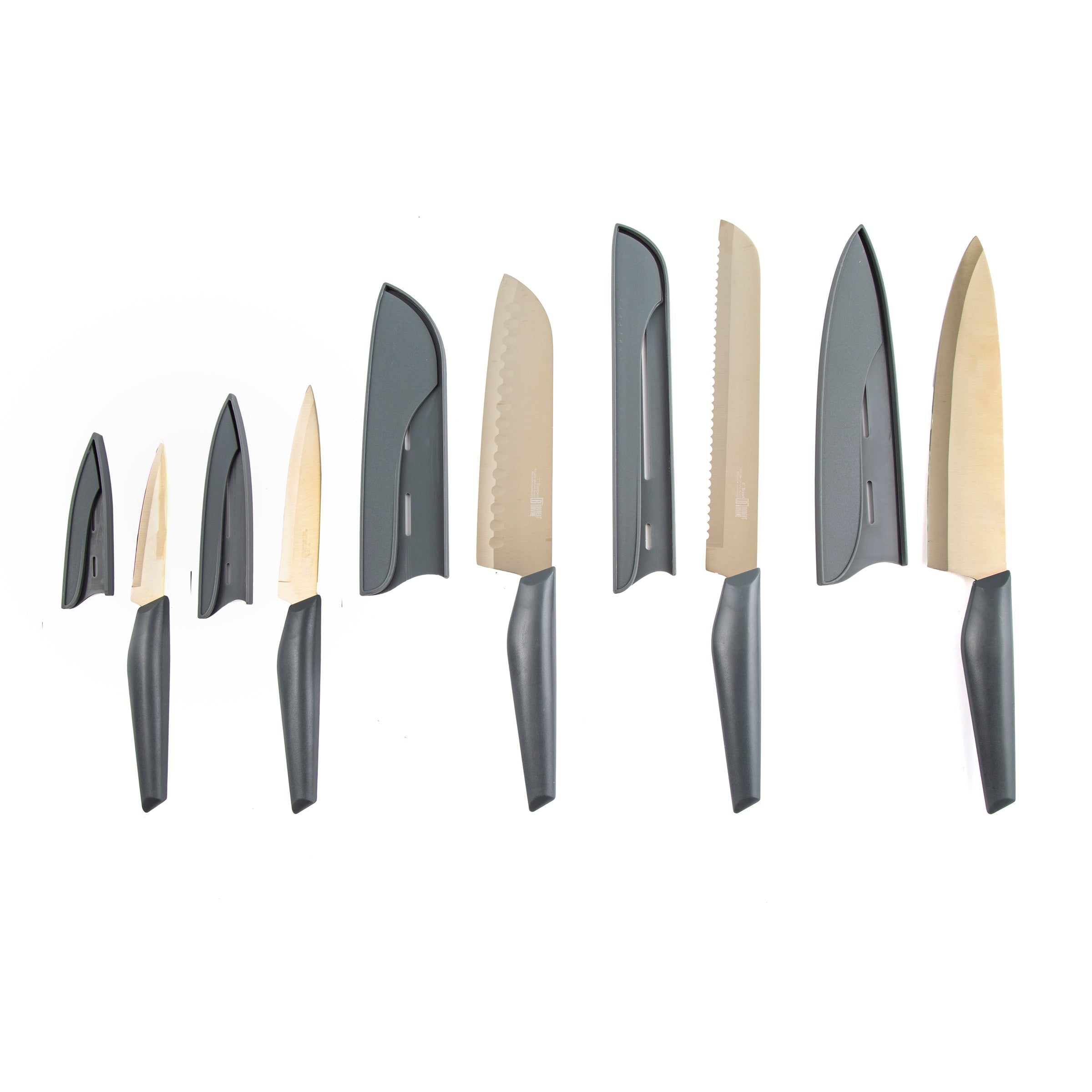 Robert Irvine 10 Piece Cutlery Set - Grey and Champagne