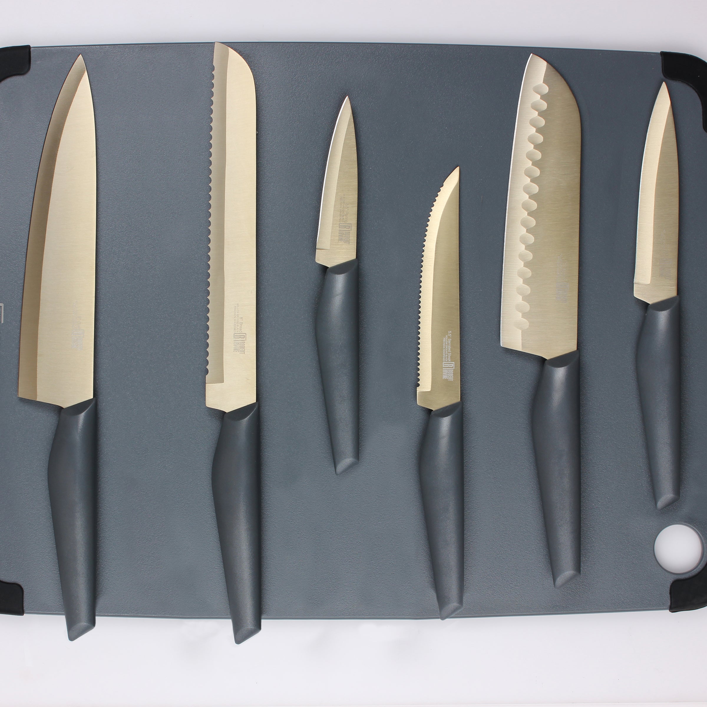 Robert Irvine 10 Piece Cutlery Set - Grey and Champagne - Image 4