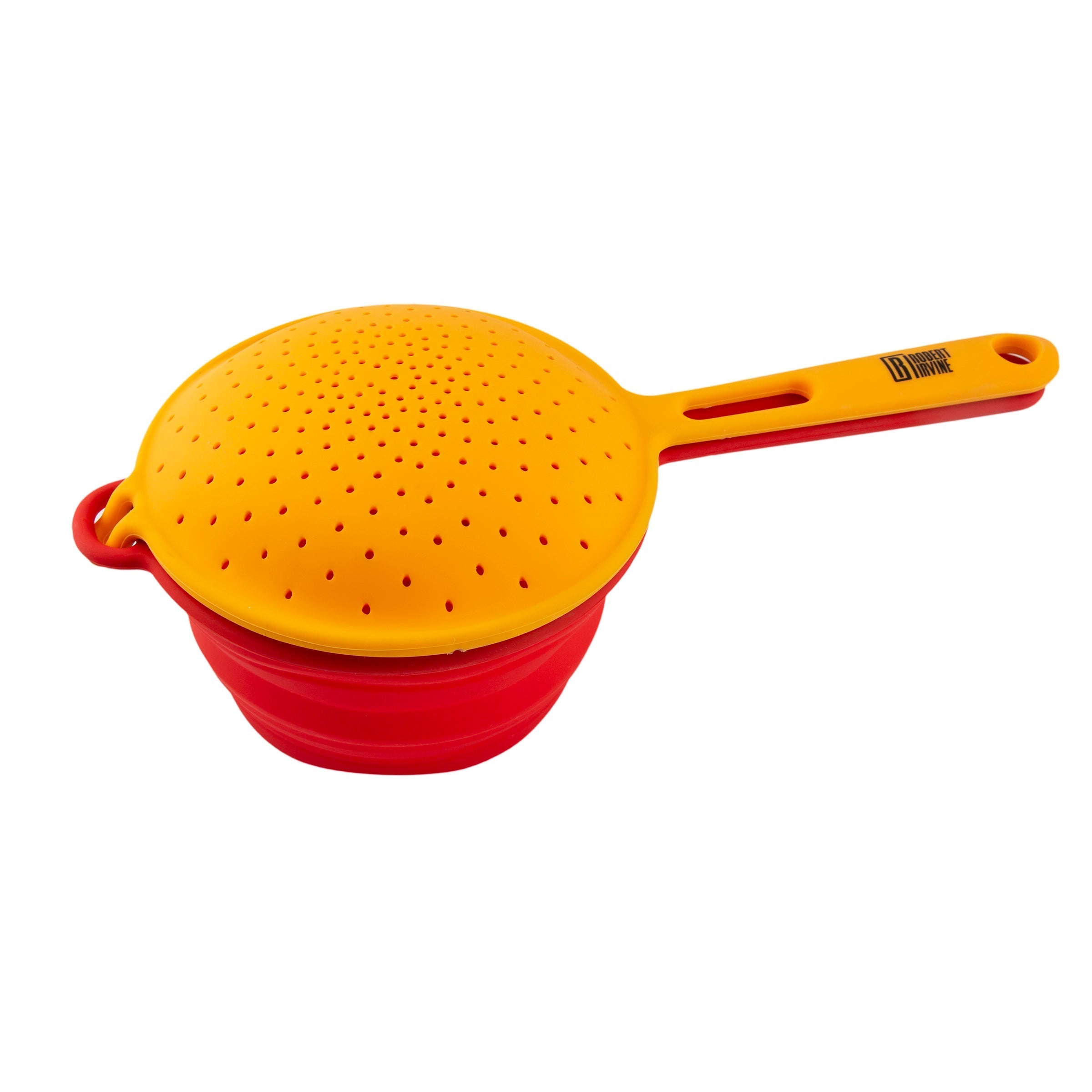 Robert Irvine 2-Piece Silicone Colander Set Orange