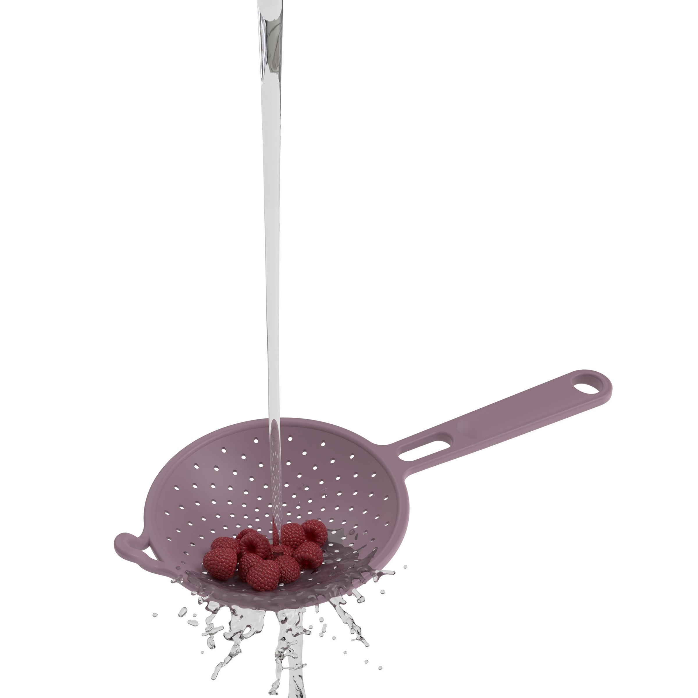 Robert Irvine 2-Piece Silicone Colander Set Purple - Image 3