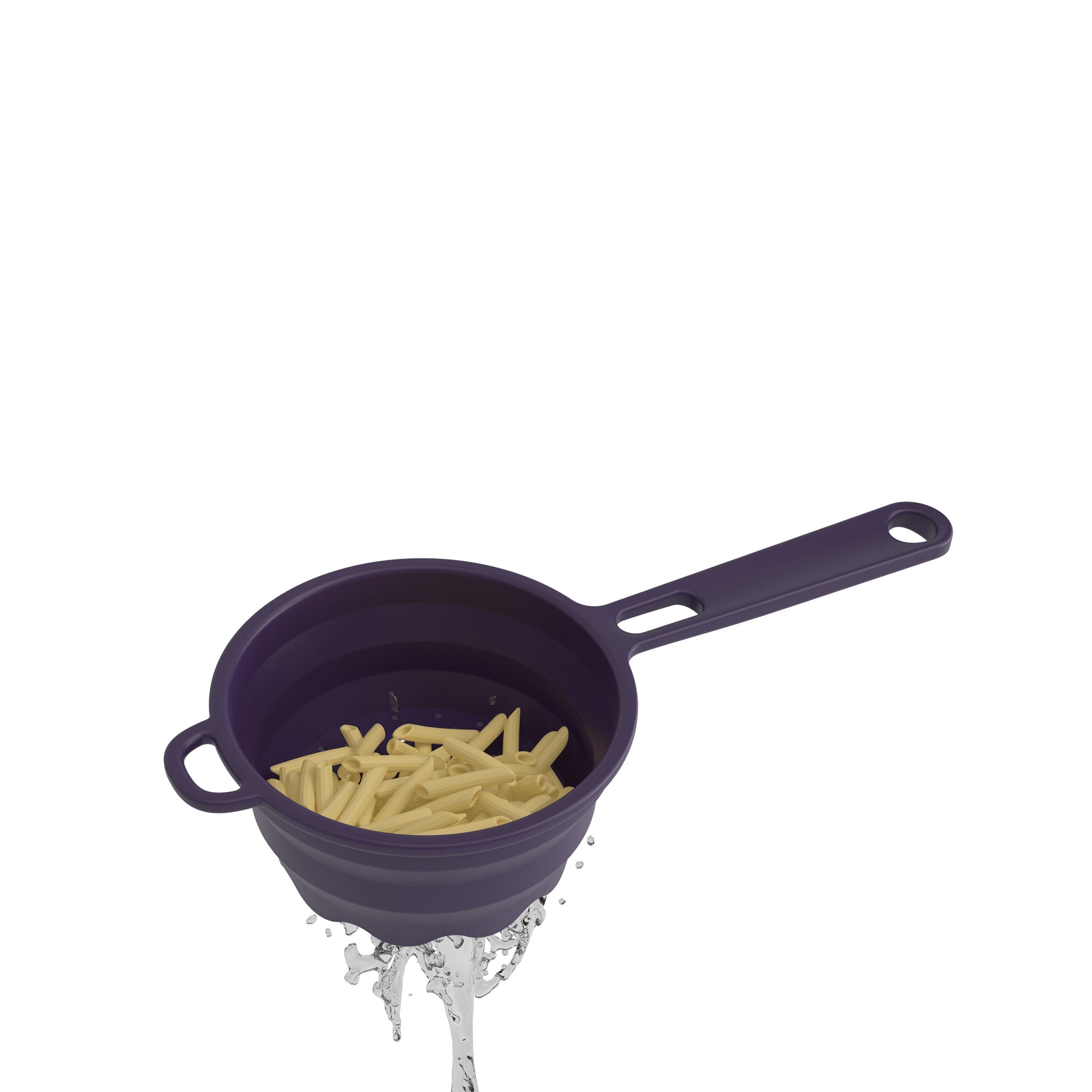 Robert Irvine 2-Piece Silicone Colander Set Purple - Image 4