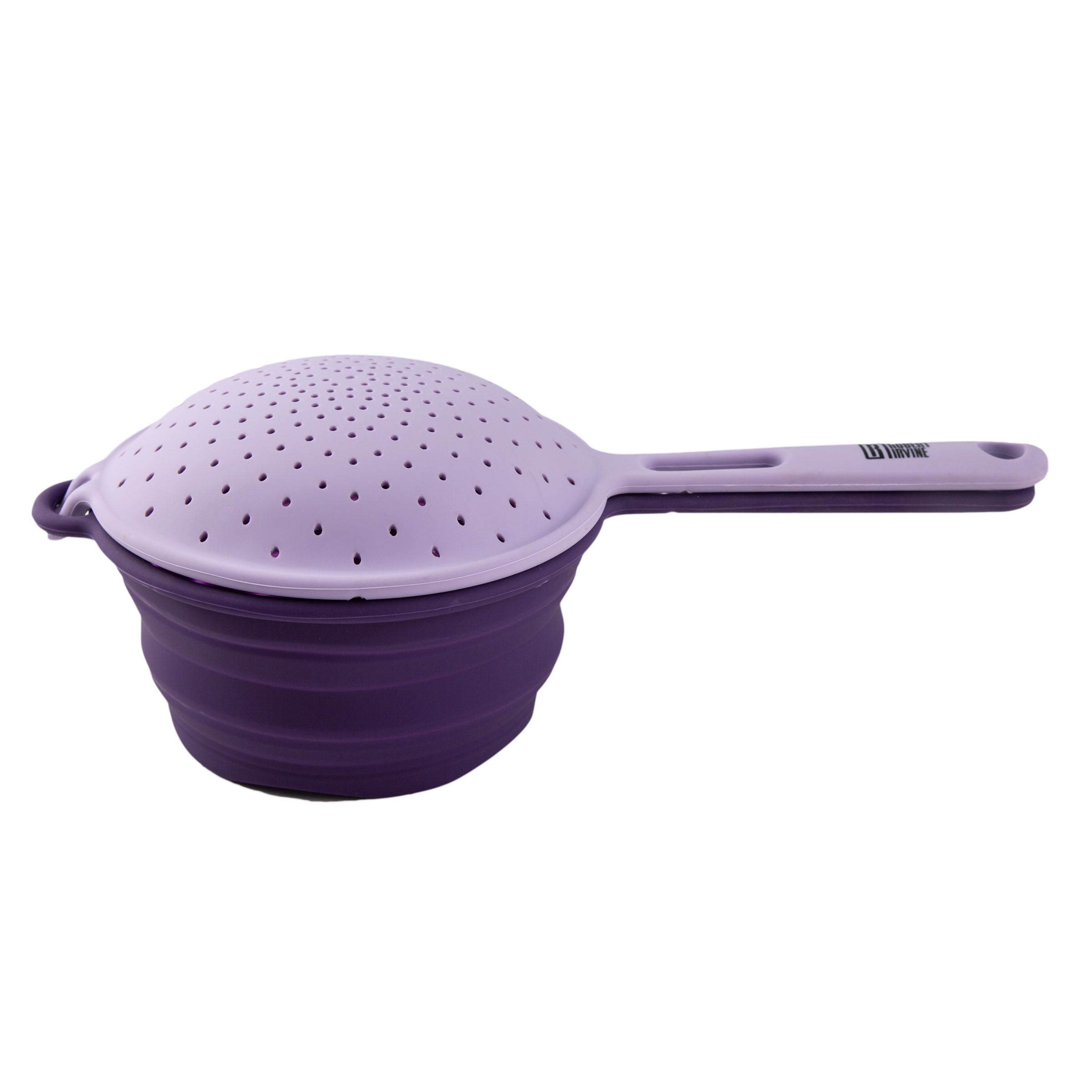 Robert Irvine 2-Piece Silicone Colander Set Purple - Image 6