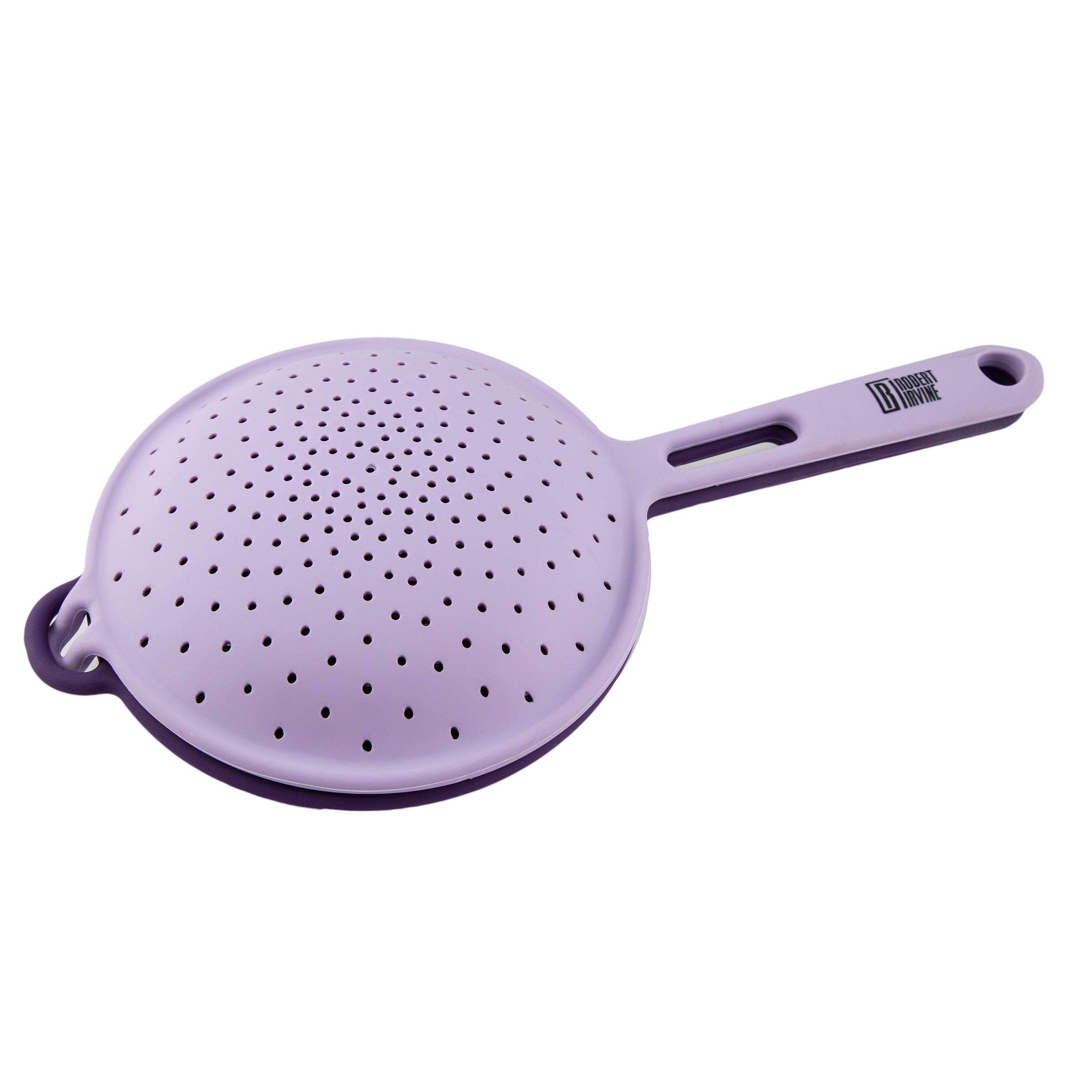 Robert Irvine 2-Piece Silicone Colander Set Purple - Image 8
