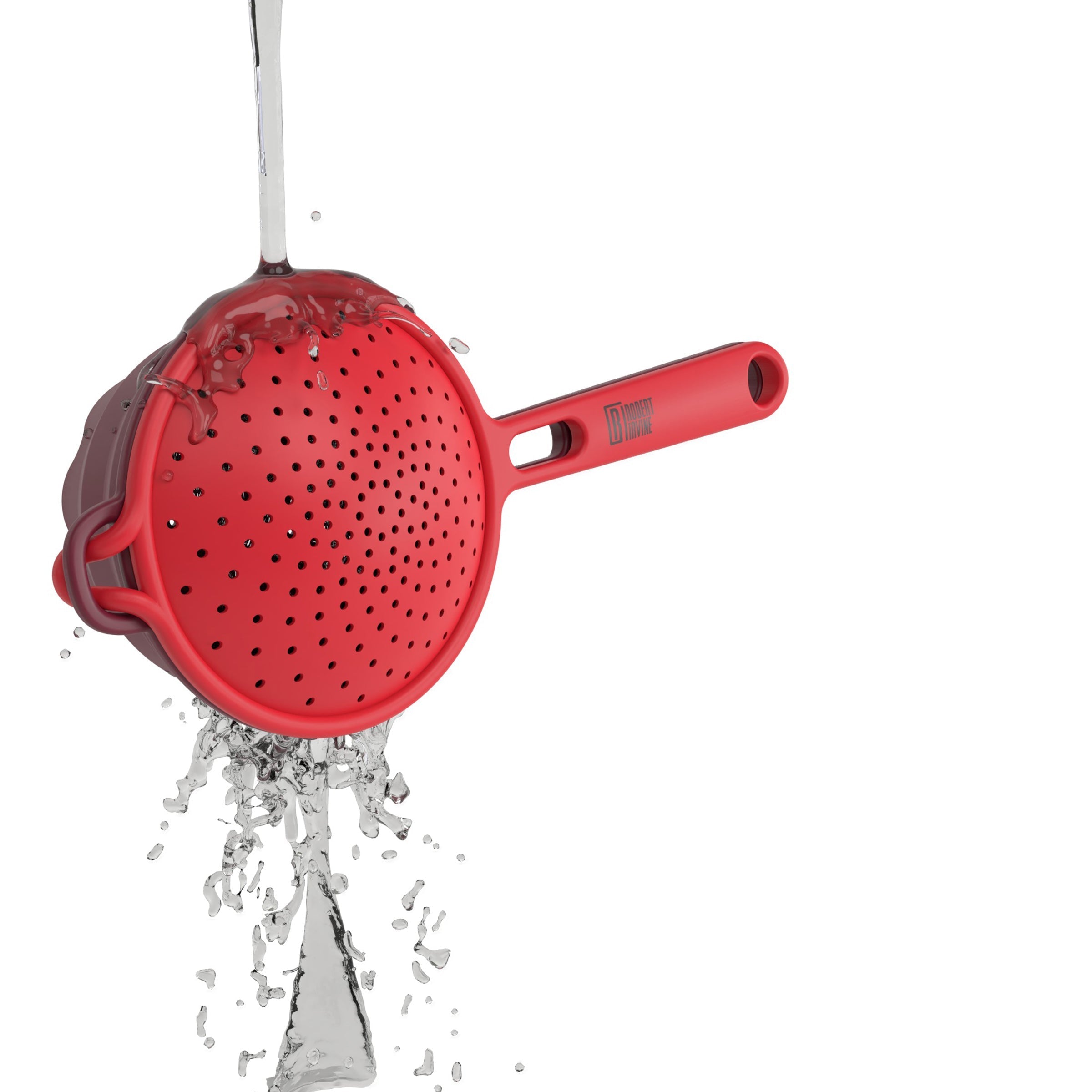 Robert Irvine 2-Piece Silicone Colander Set - Red - Image 7