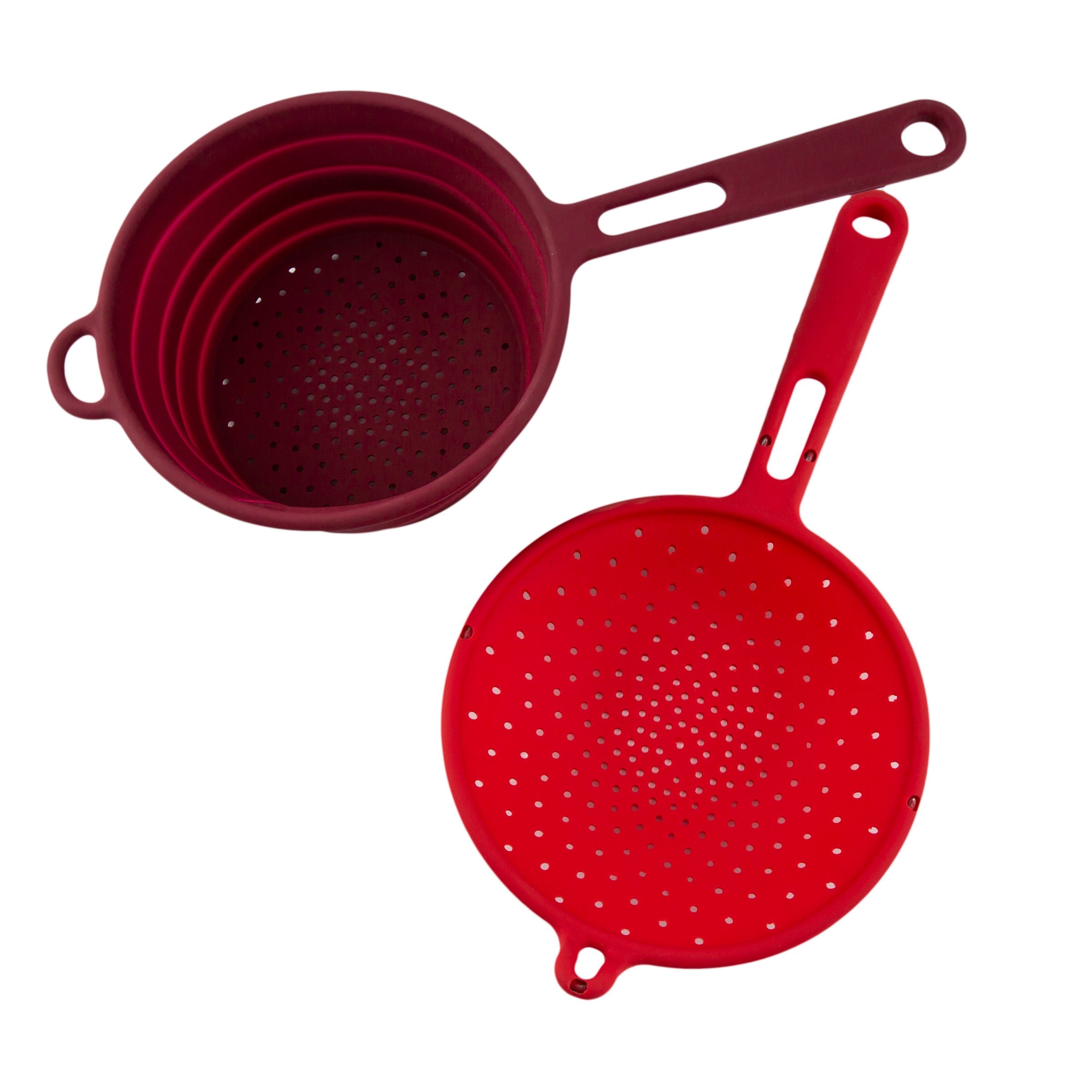 Robert Irvine 2-Piece Silicone Colander Set - Red - Image 9