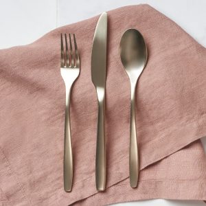 Averie Champagne Satin 20 Piece Flatware Set