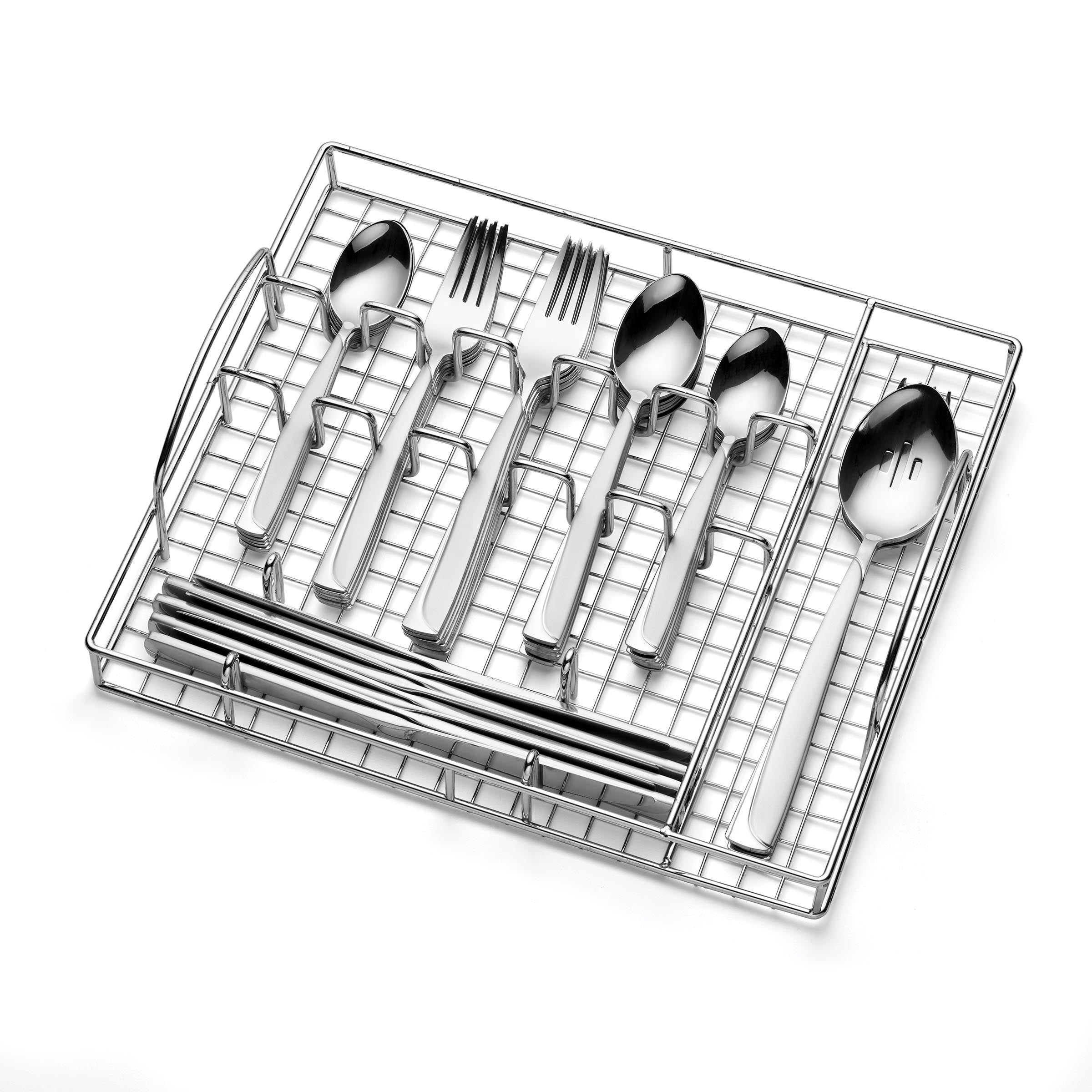 Madeline 51 Piece Flatware Set with Caddy - Image 3