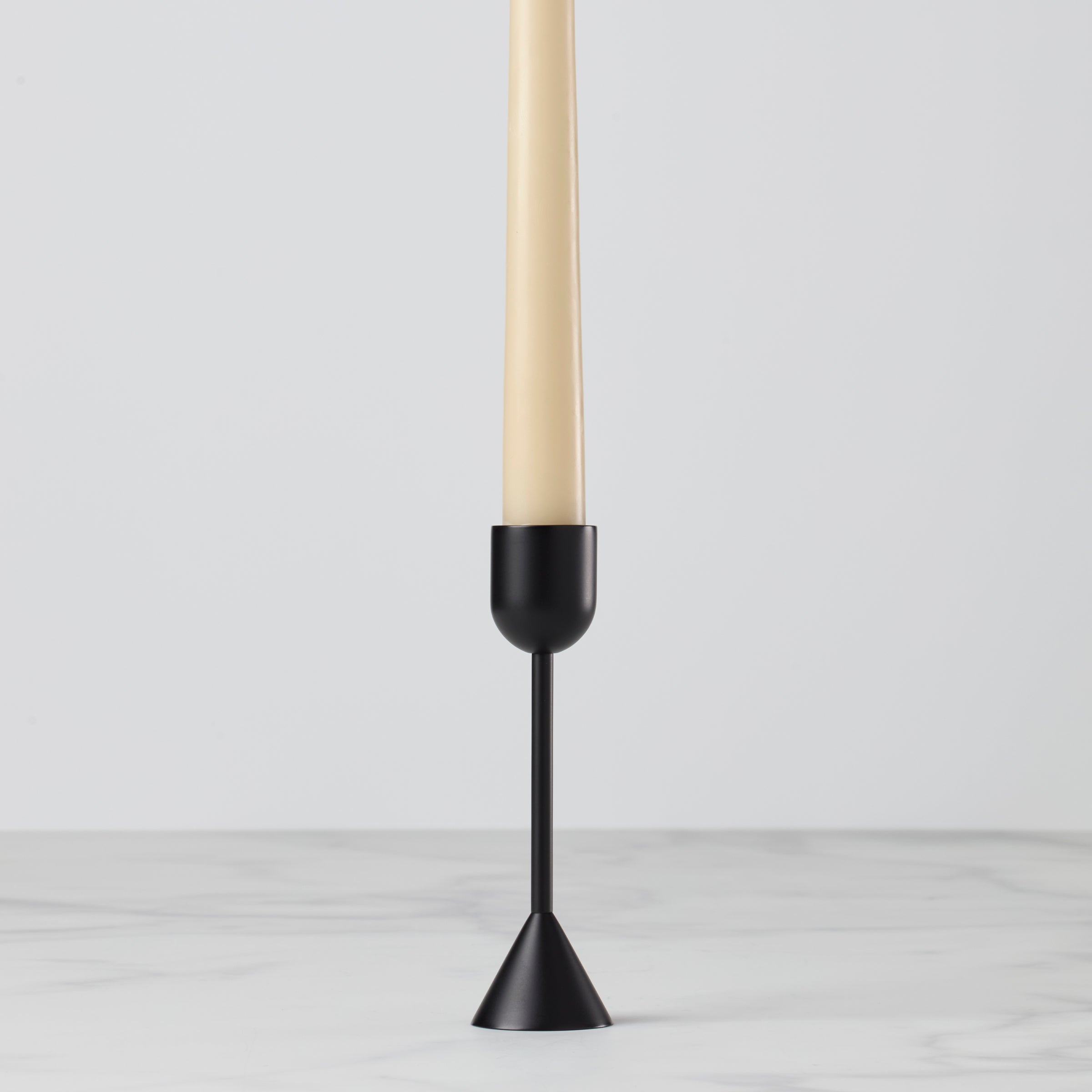 Onyx Brass Tall Taper Candle Holder - Image 2