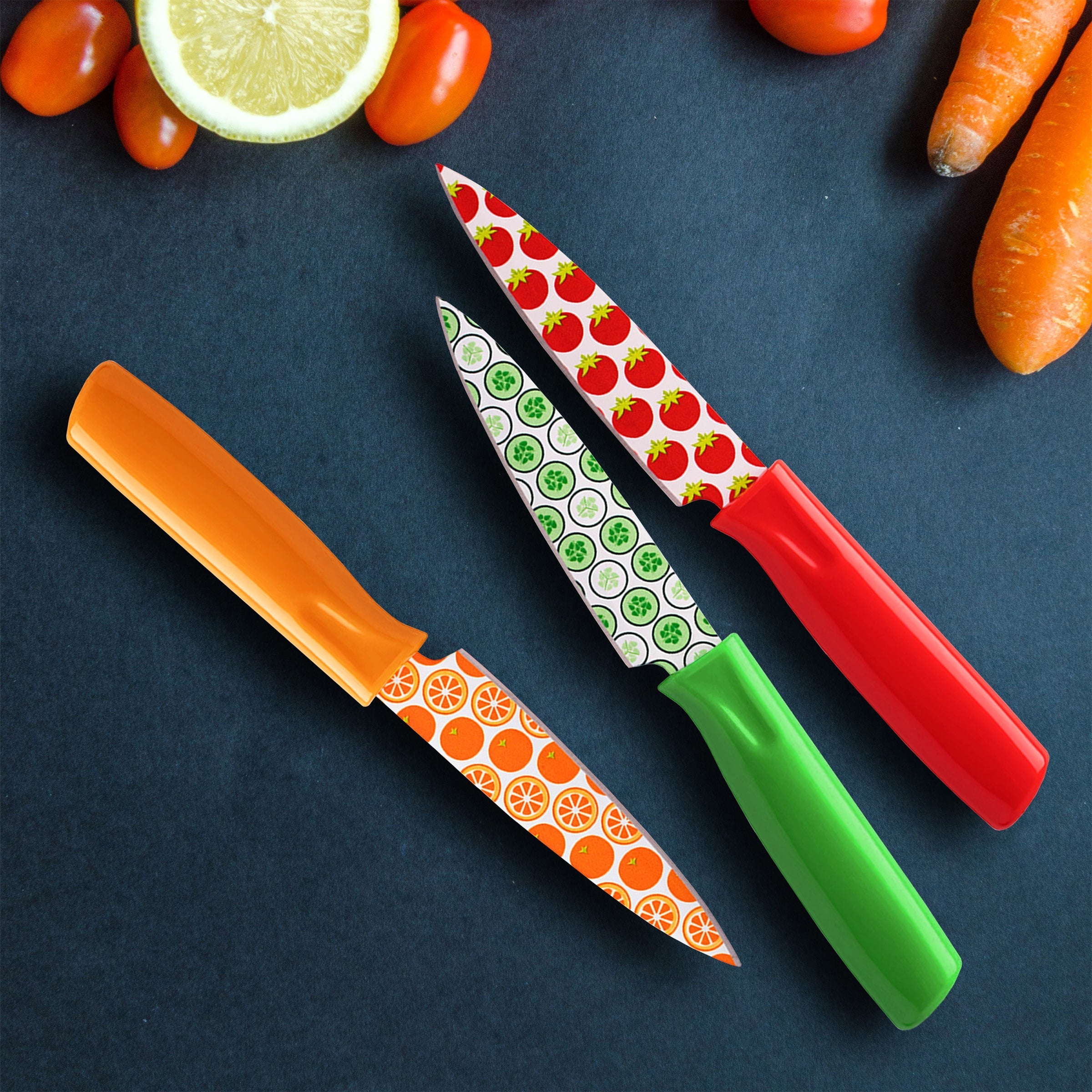 Tomodachi Printed Fruit 3 Piece Paring Knives - Image 2