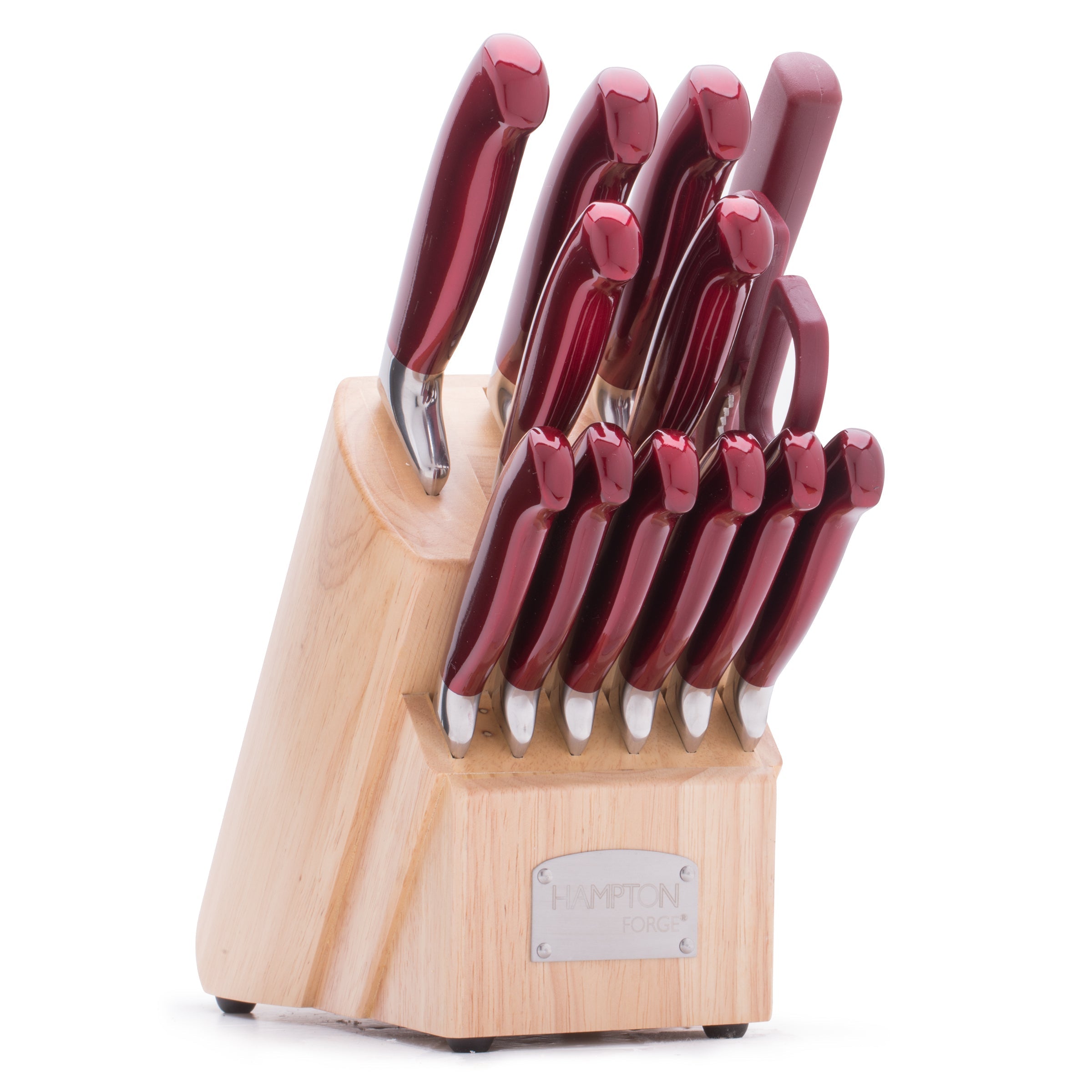 Argentum Red 14 Piece Cutlery Block Set