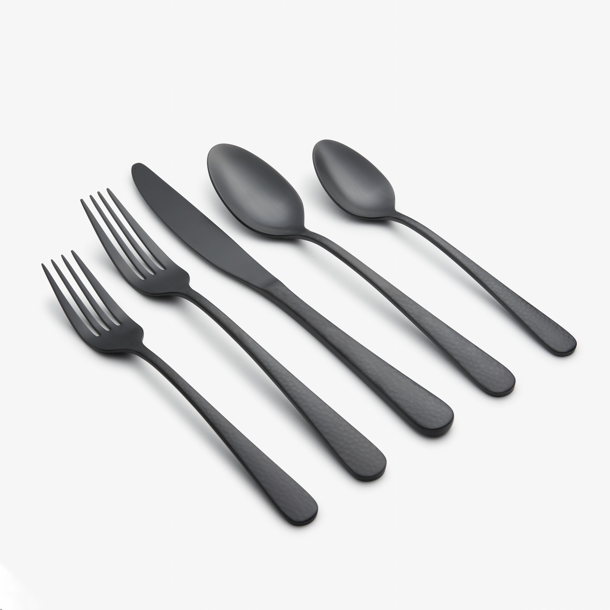 Keene Black Satin 20 Piece Flatware Set