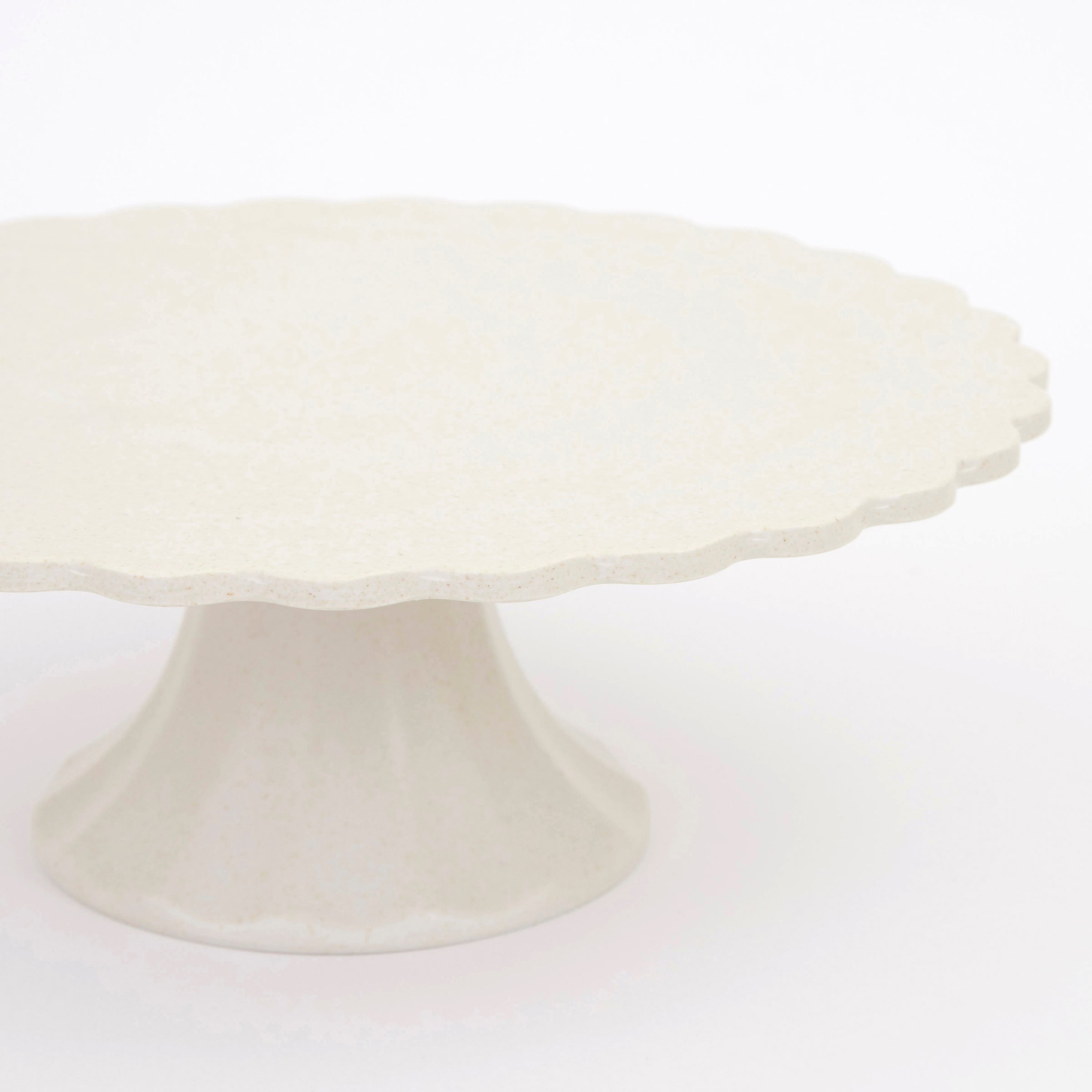 Small Reusable Bamboo Cake Stand. Cream - Image 3