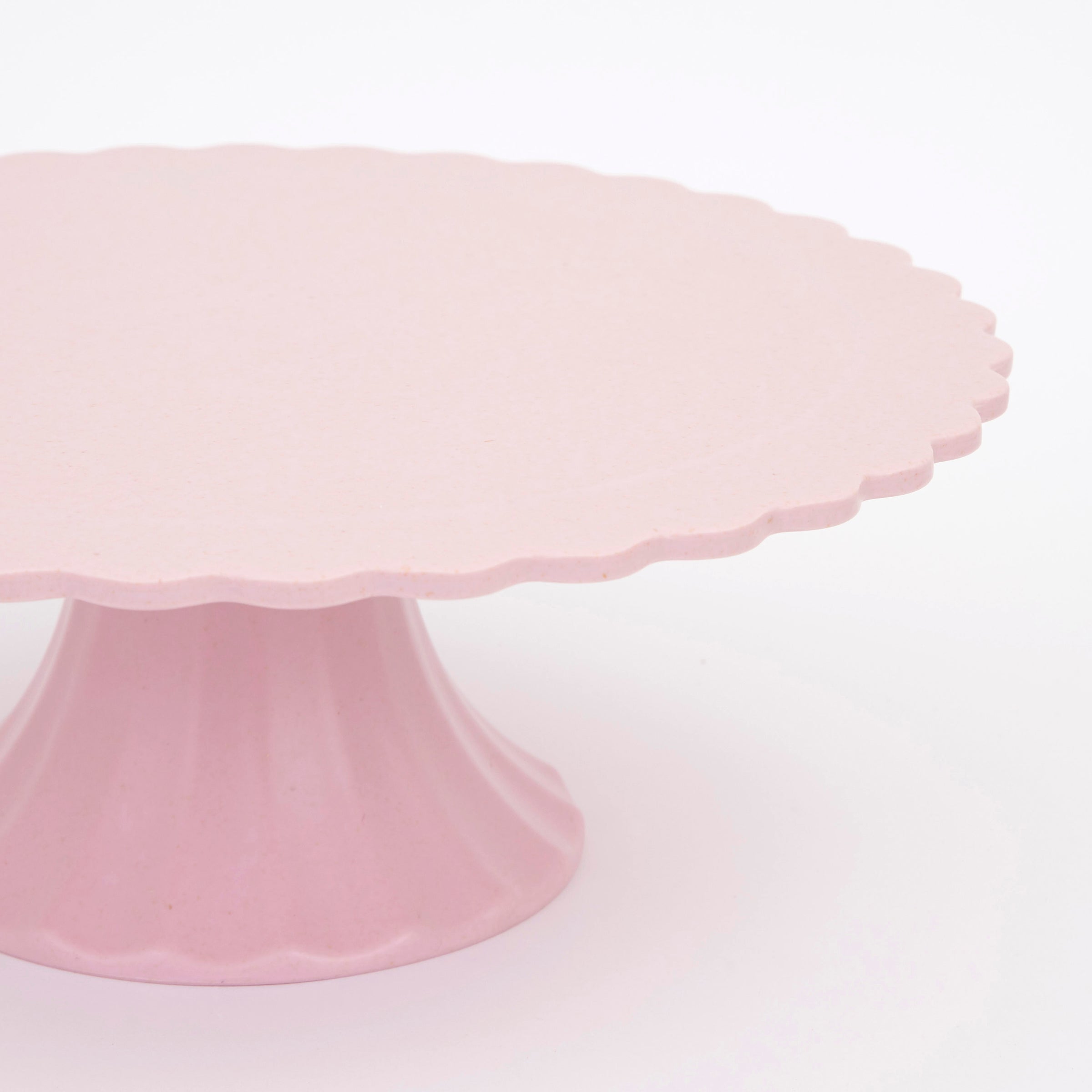 Medium Reusable Bamboo Cake Stand. Pink - Image 4