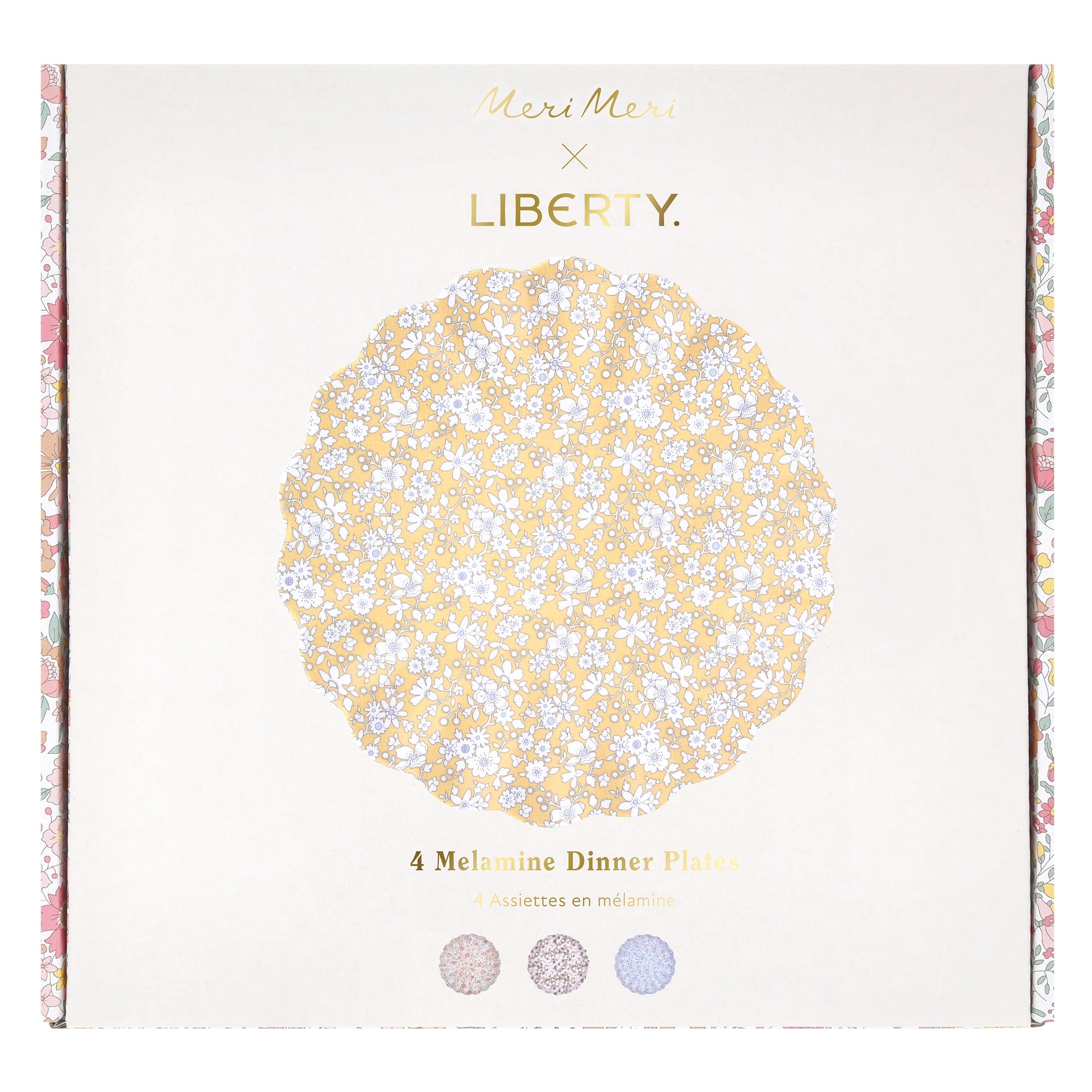 Meri Meri x Liberty Mixed Large Melamine Plates. Set of 4 - Image 9