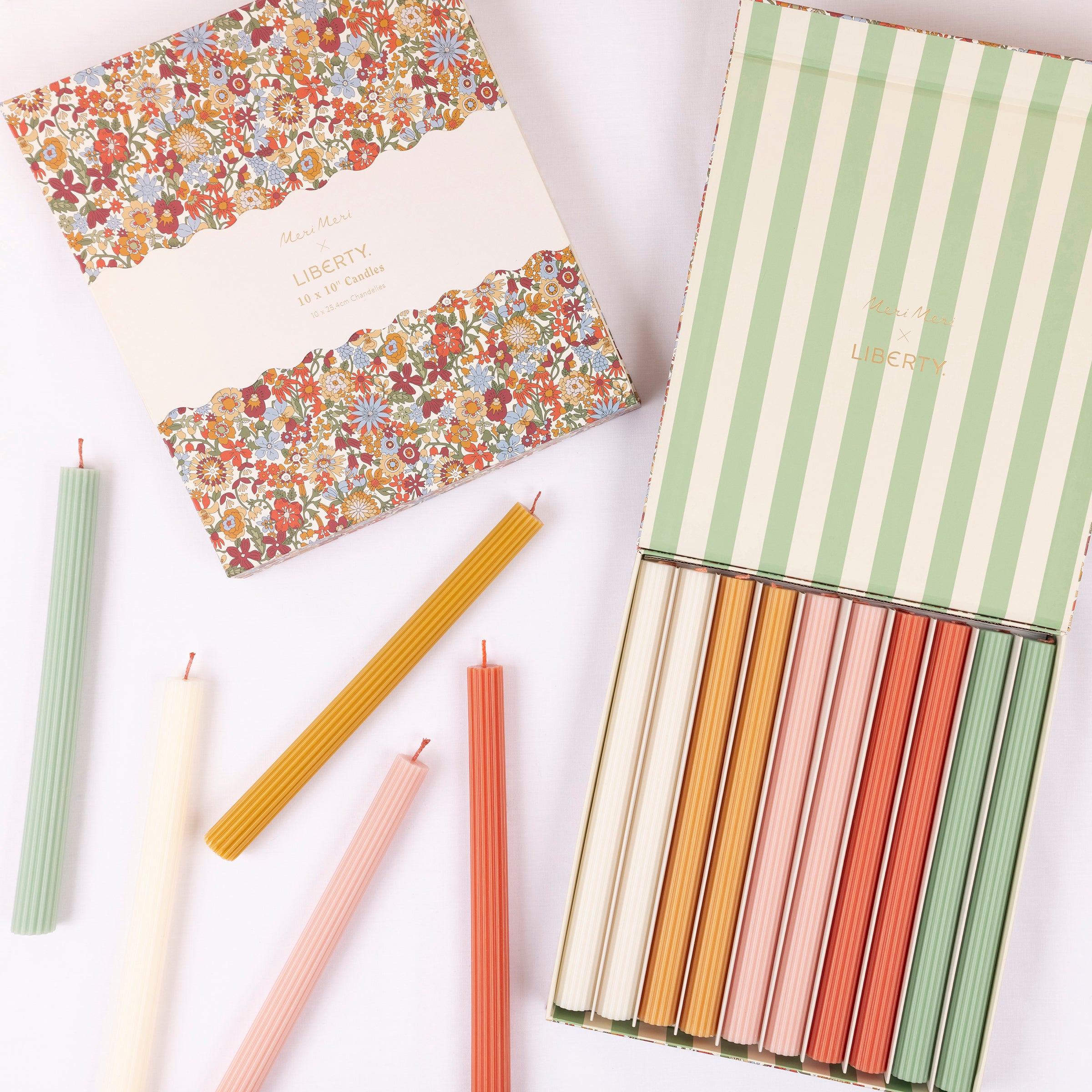 Meri Meri x Liberty Fall Candle Gift Box. Pack of 10 - Image 3