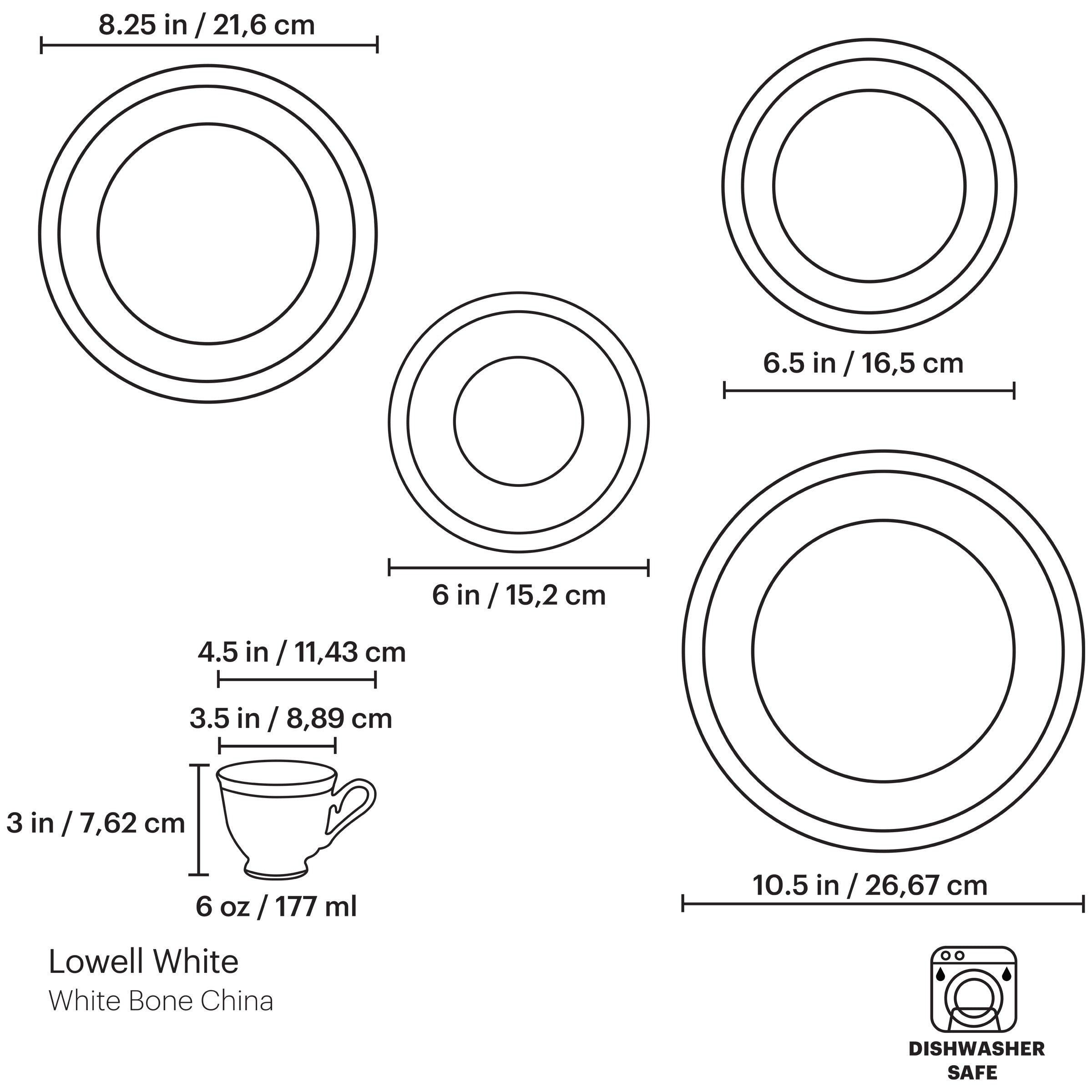 Lowell White 5-Piece Place Setting - Image 2